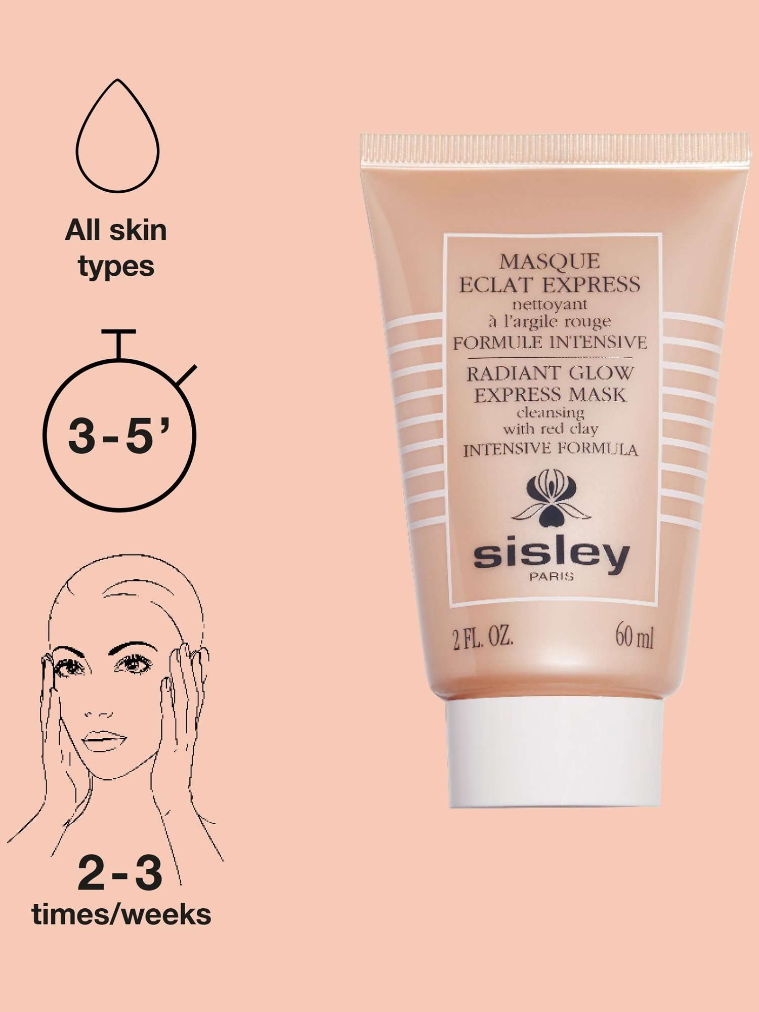 Radiant Glow Mask with Red Clay, 60ml
