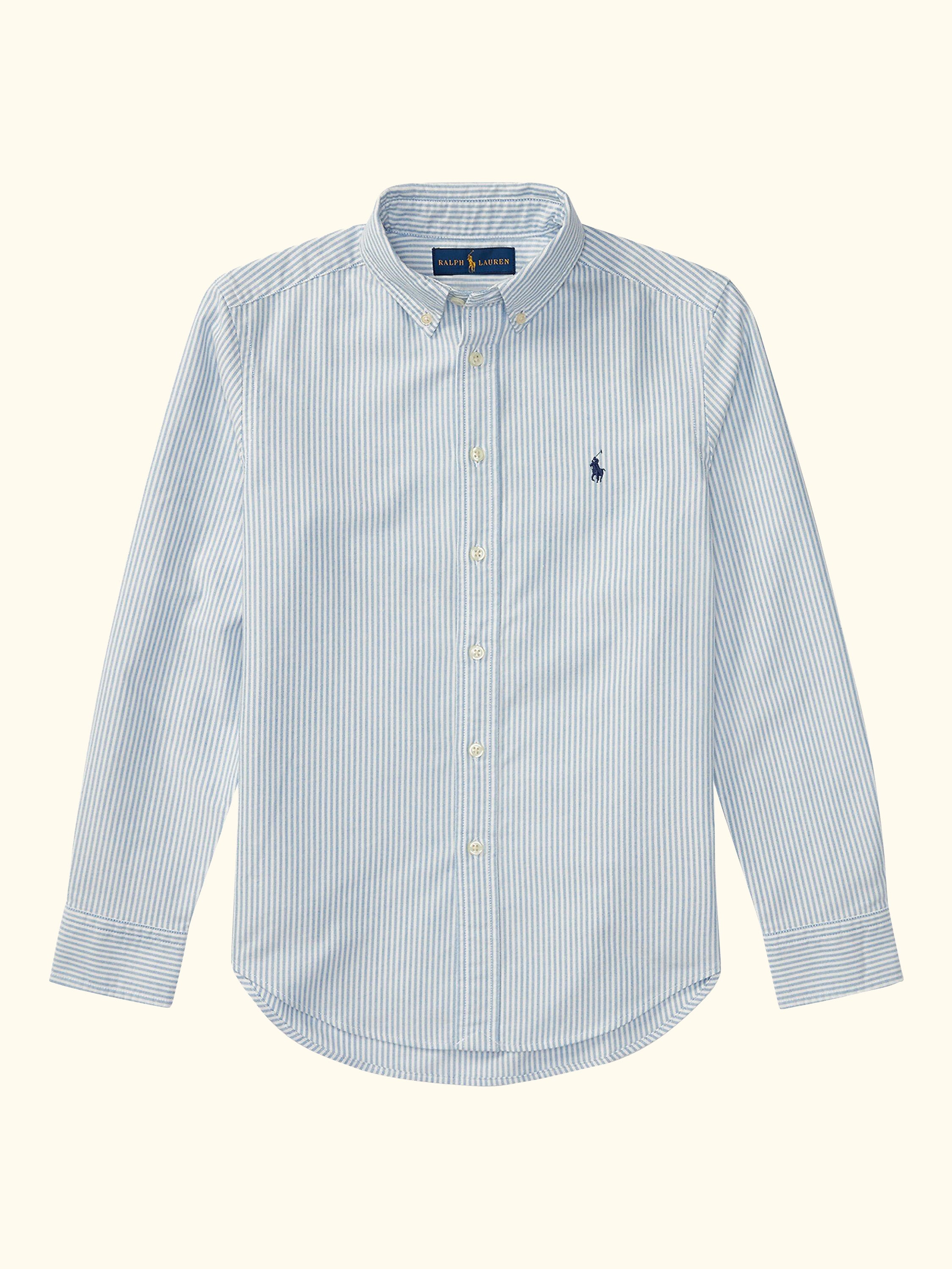 Polo Ralph Lauren Kids' Pinstripe Oxford Shirt, Blue