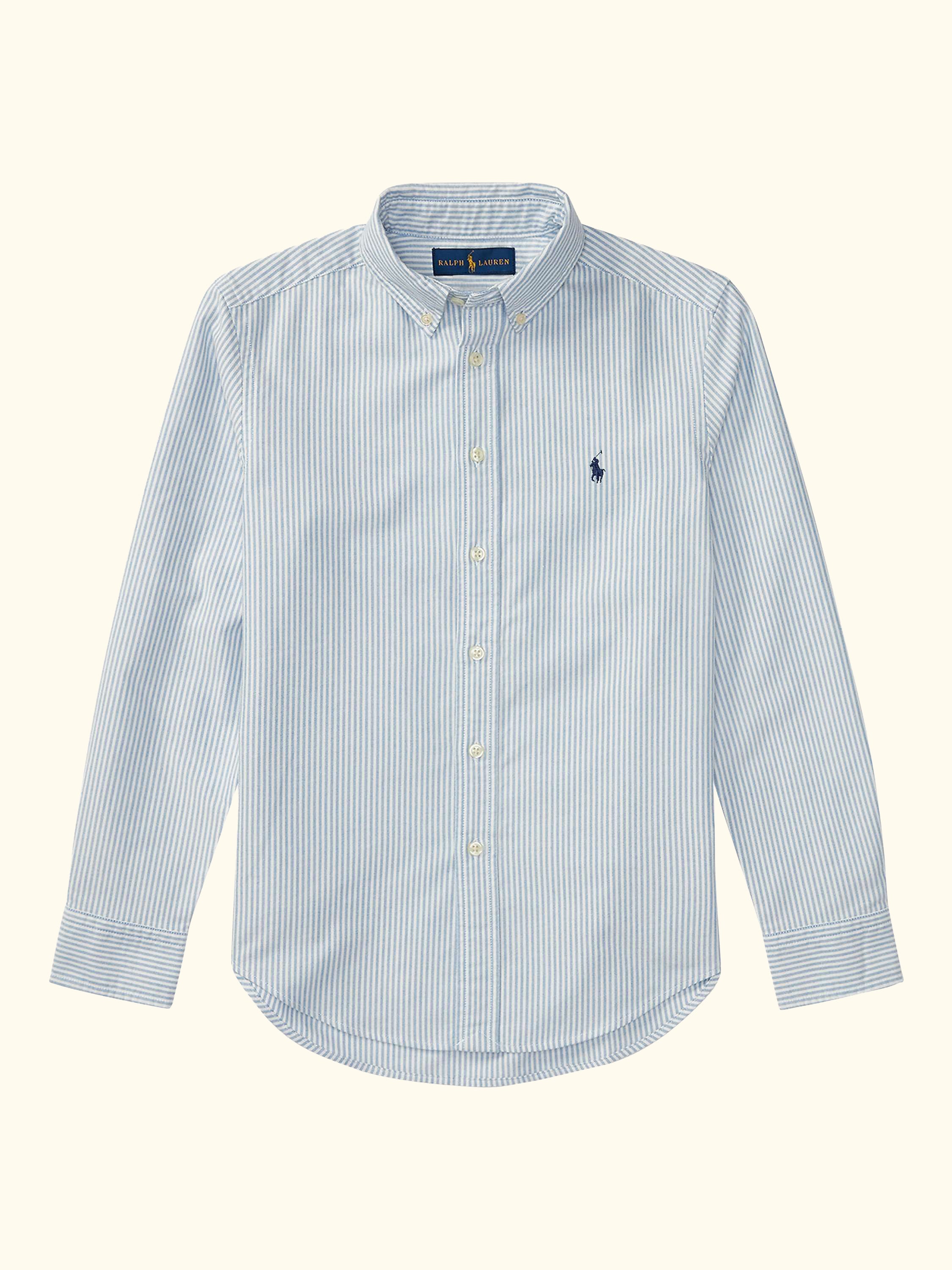 Polo Ralph Lauren Kids' Pinstripe Oxford Shirt, Blue