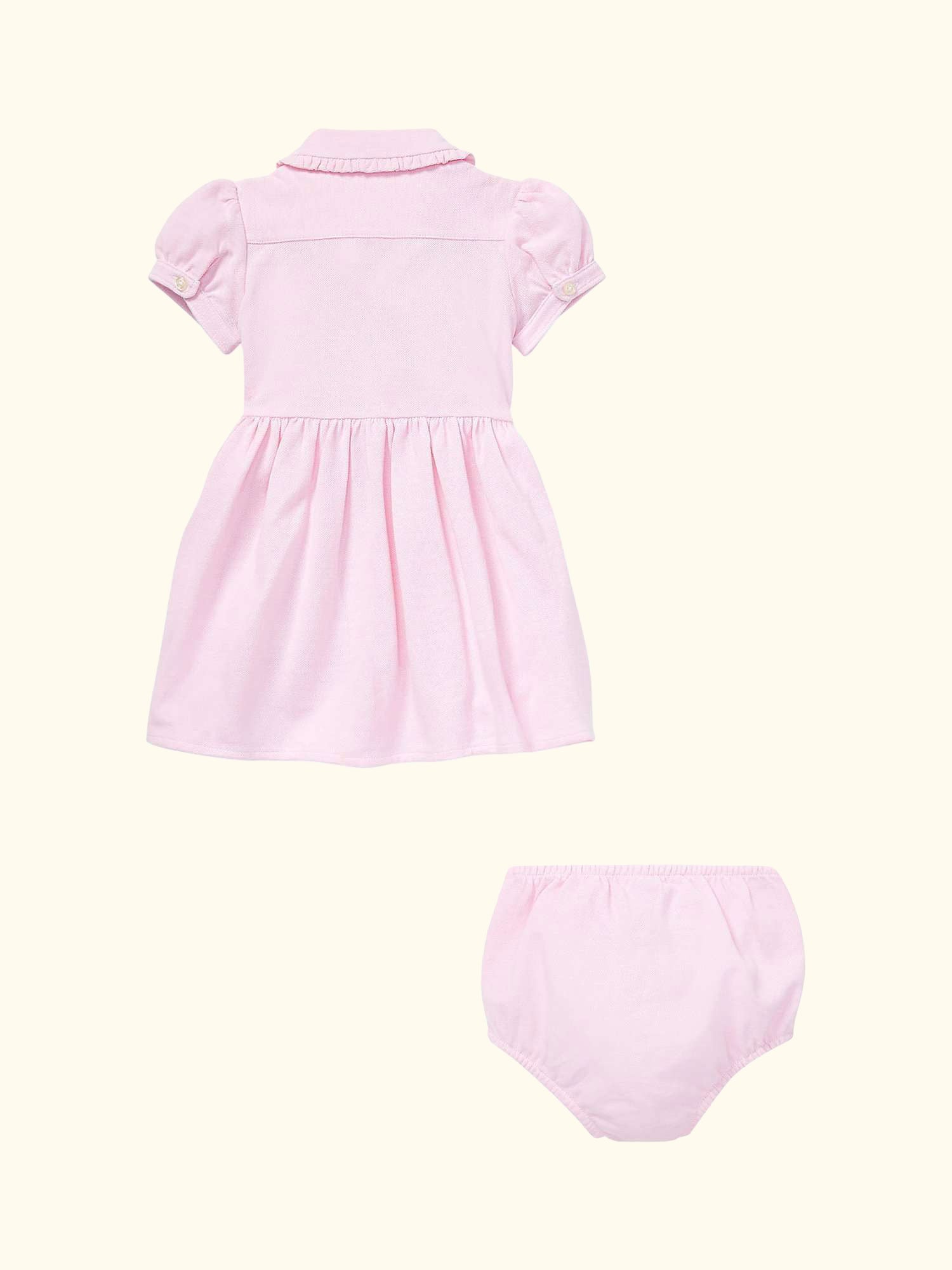 Polo Ralph Lauren Baby Puff Sleeve Shirt Dress, Pink