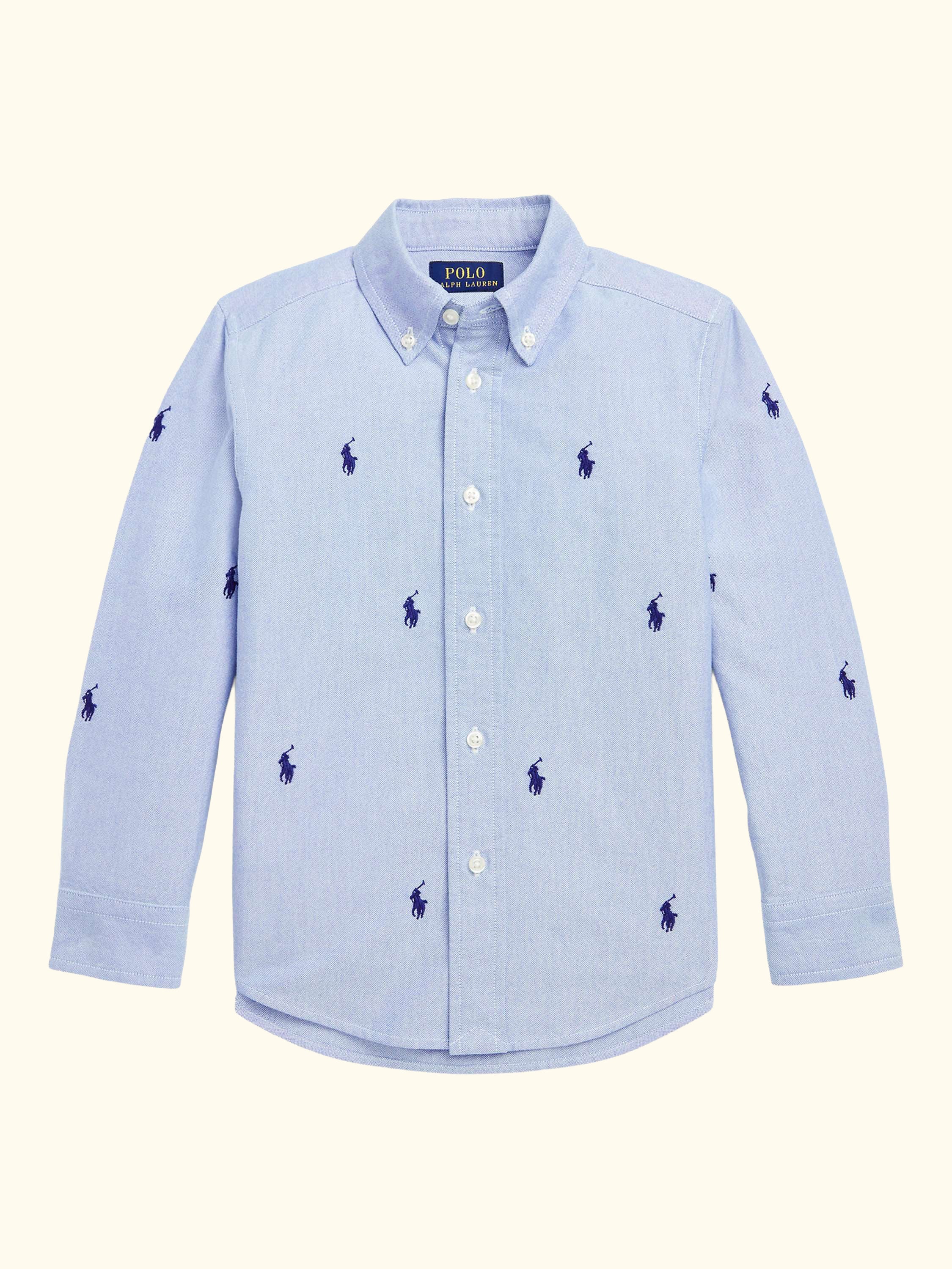 Polo Ralph Lauren Kids' Schiffli Oxford Shirt, Blue