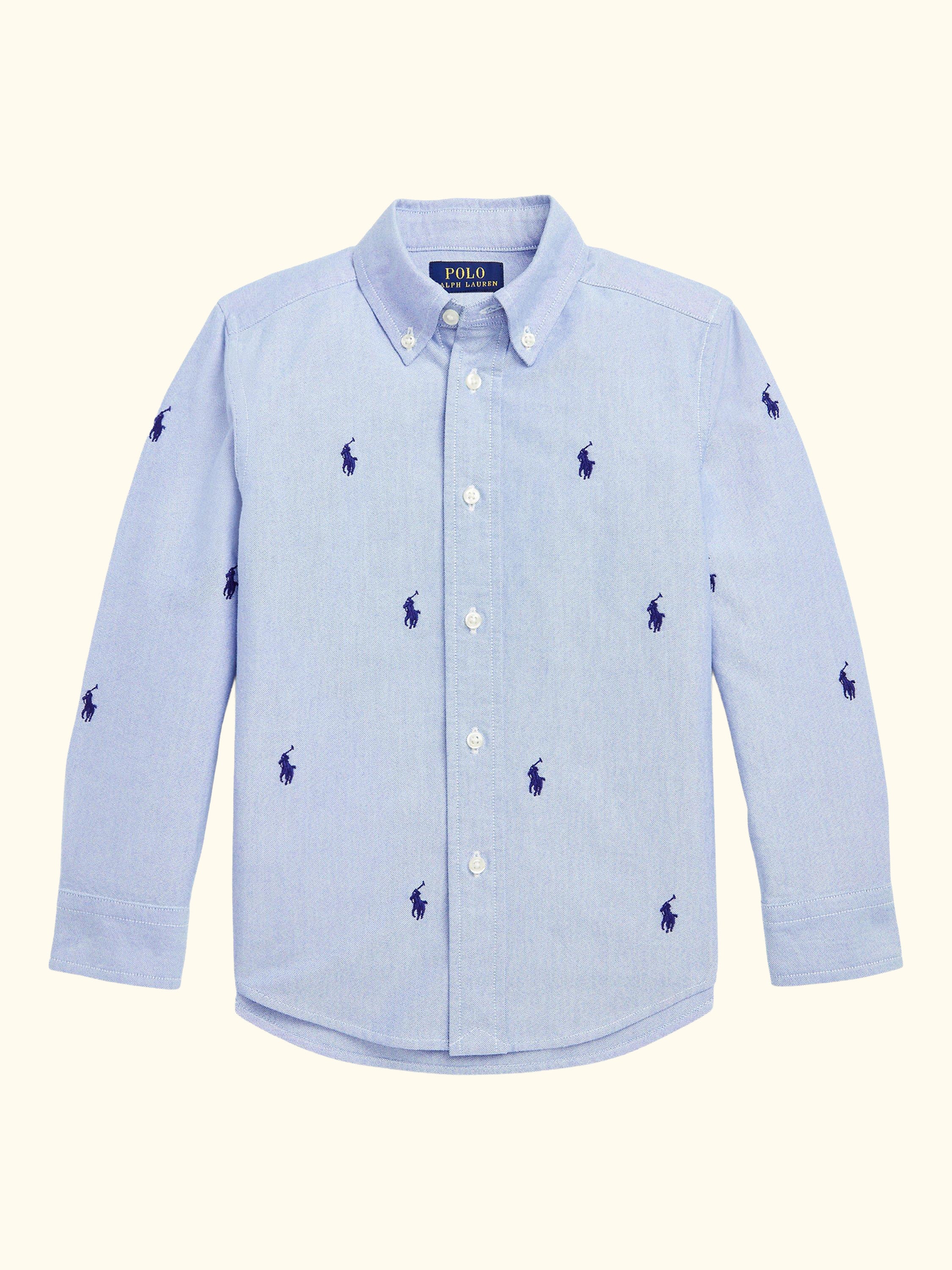 Polo Ralph Lauren Kids' Schiffli Oxford Shirt, Blue