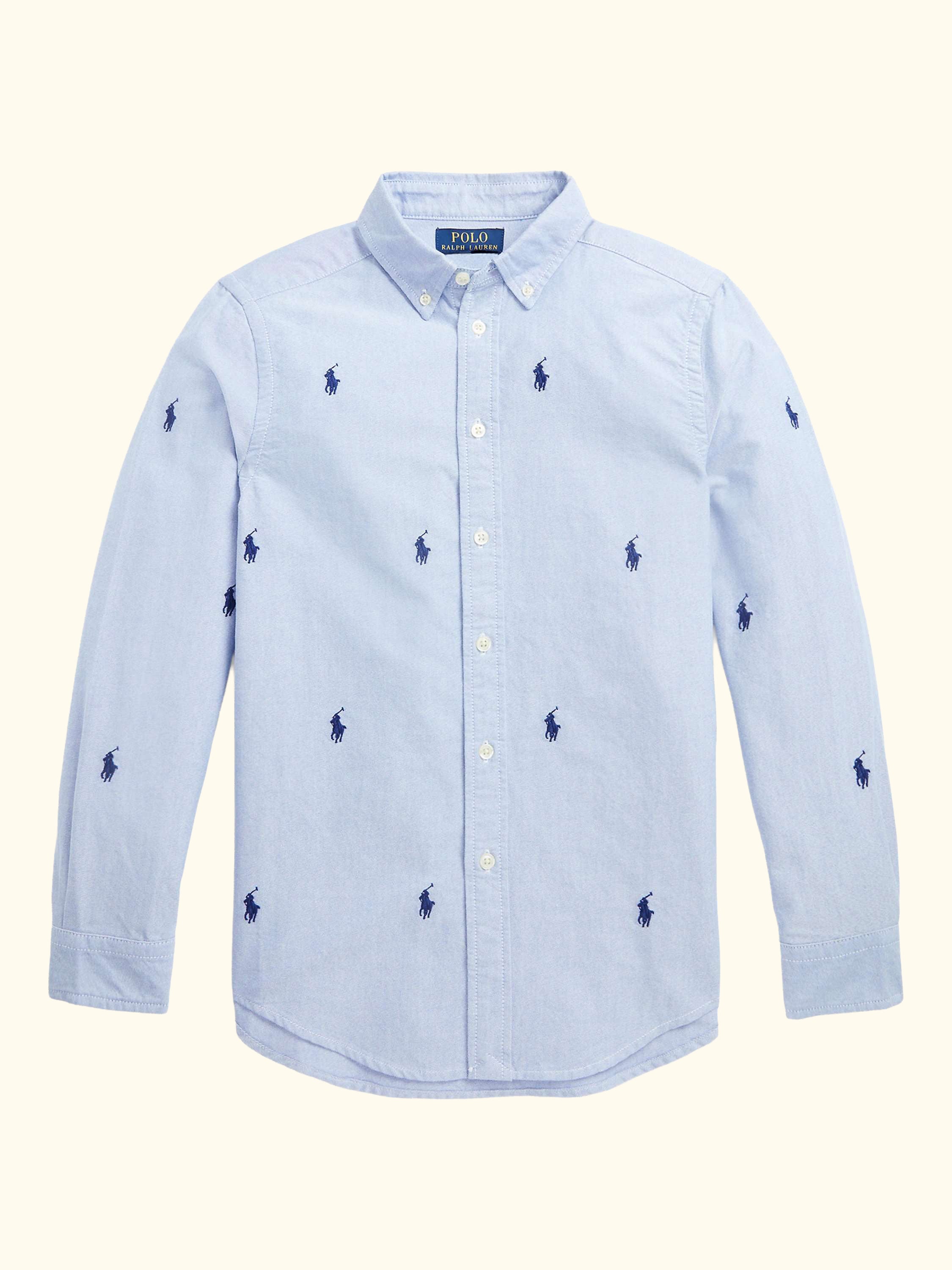 Polo Ralph Lauren Kids' Schiffli Oxford Shirt, Blue