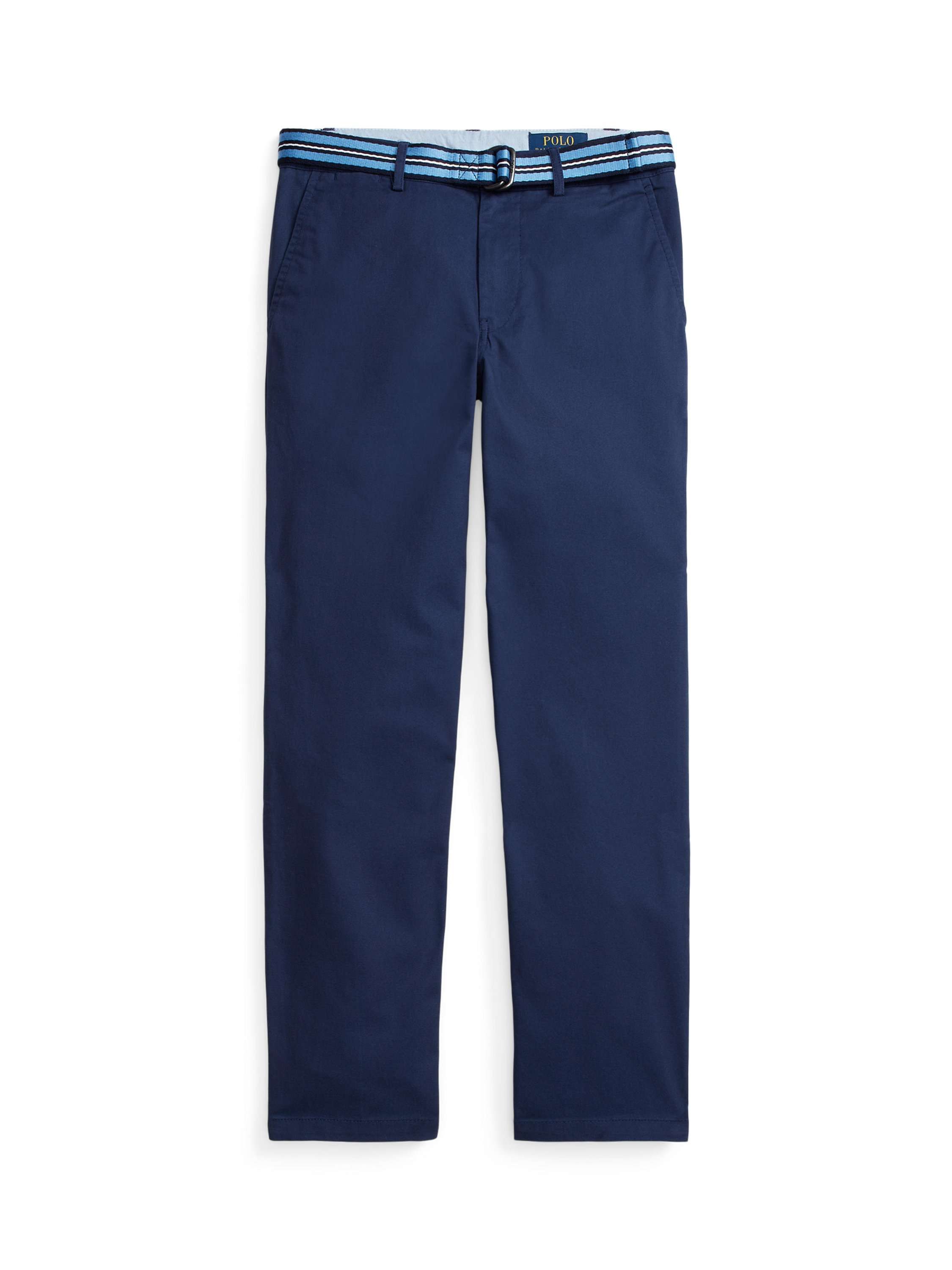 Kids' Belted Chino Trousers, Newport Navy