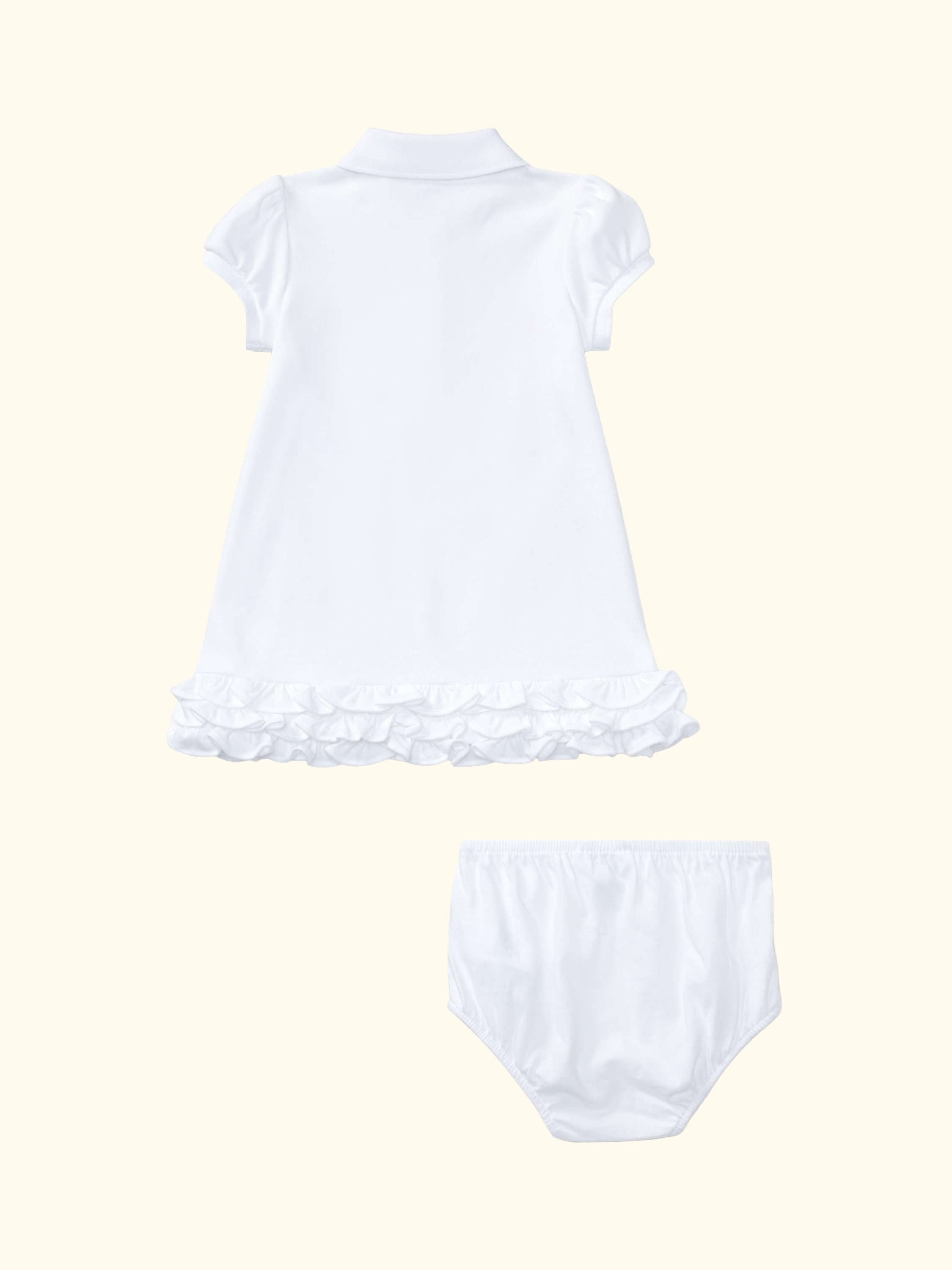 Polo Ralph Lauren Baby Schiffli Dress & Bloomers Set, White