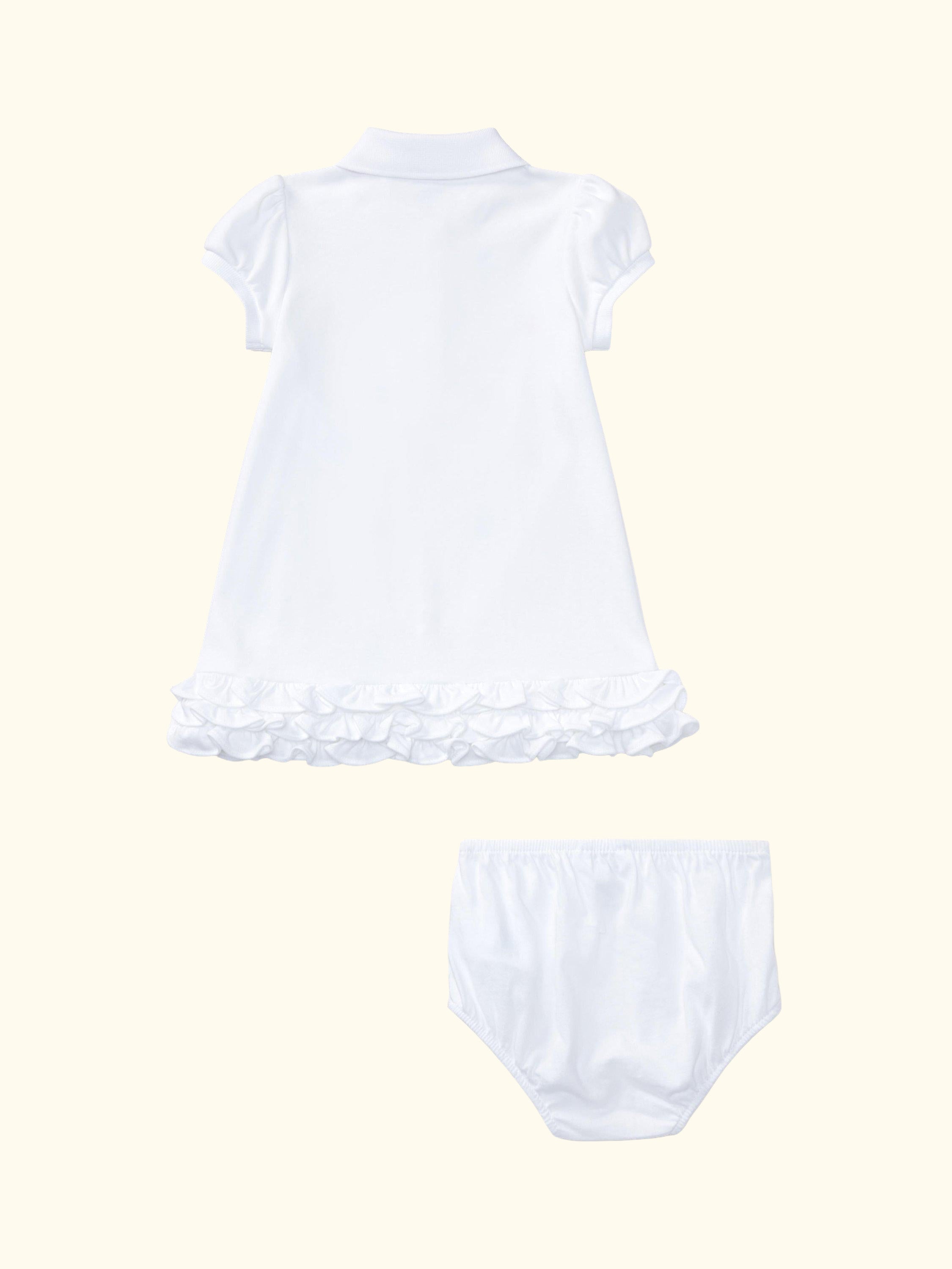 Polo Ralph Lauren Baby Schiffli Dress & Bloomers Set, White