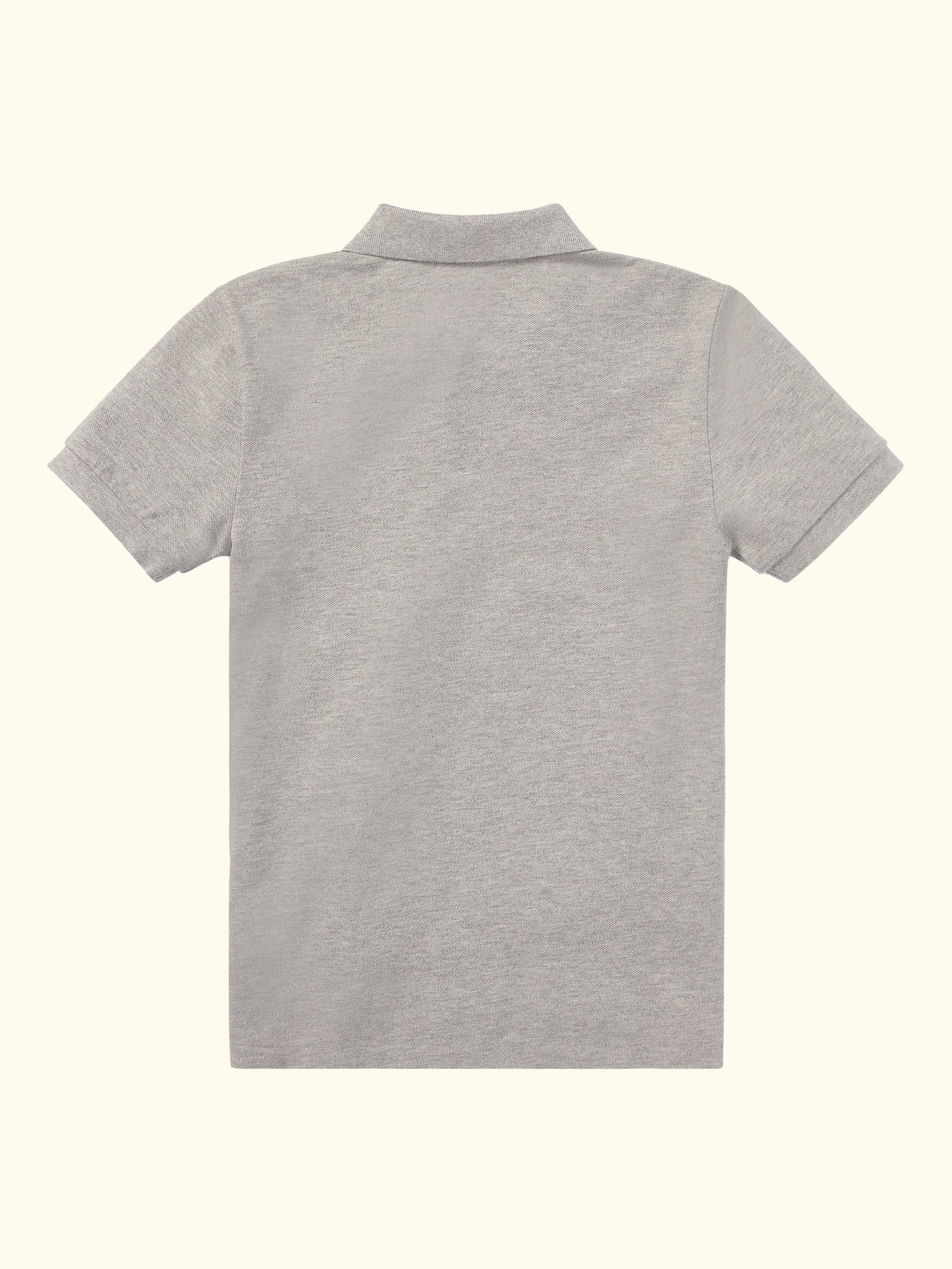 Polo Ralph Lauren Kids' Cotton Signature Logo Short Sleeve Polo Shirt, Grey