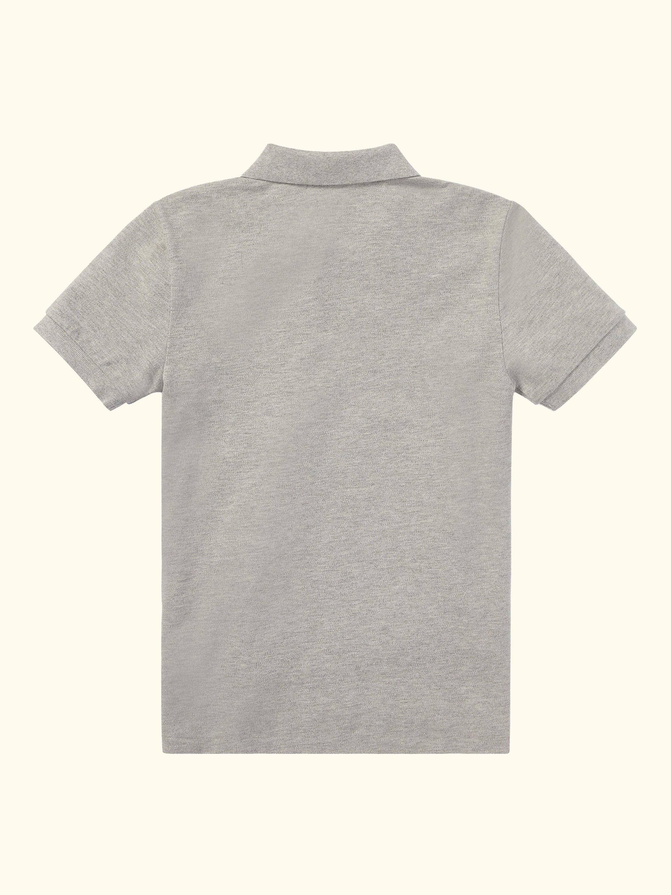 Polo Ralph Lauren Kids' Cotton Signature Logo Short Sleeve Polo Shirt, Grey