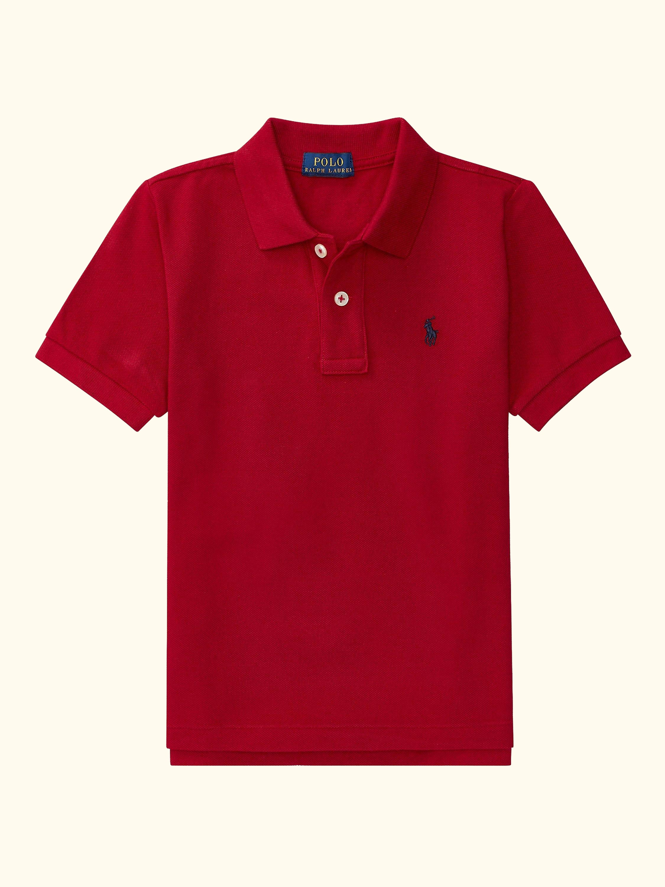 Polo Ralph Lauren Kids' Cotton Signature Logo Short Sleeve Polo Shirt, Grey