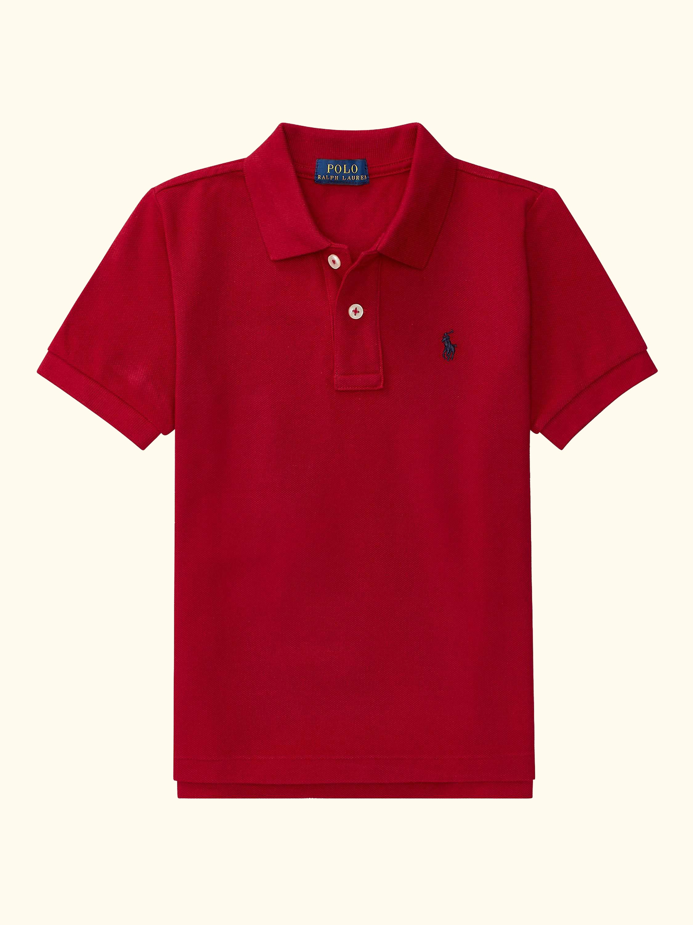 Polo Ralph Lauren Kids' Cotton Signature Logo Short Sleeve Polo Shirt, Grey