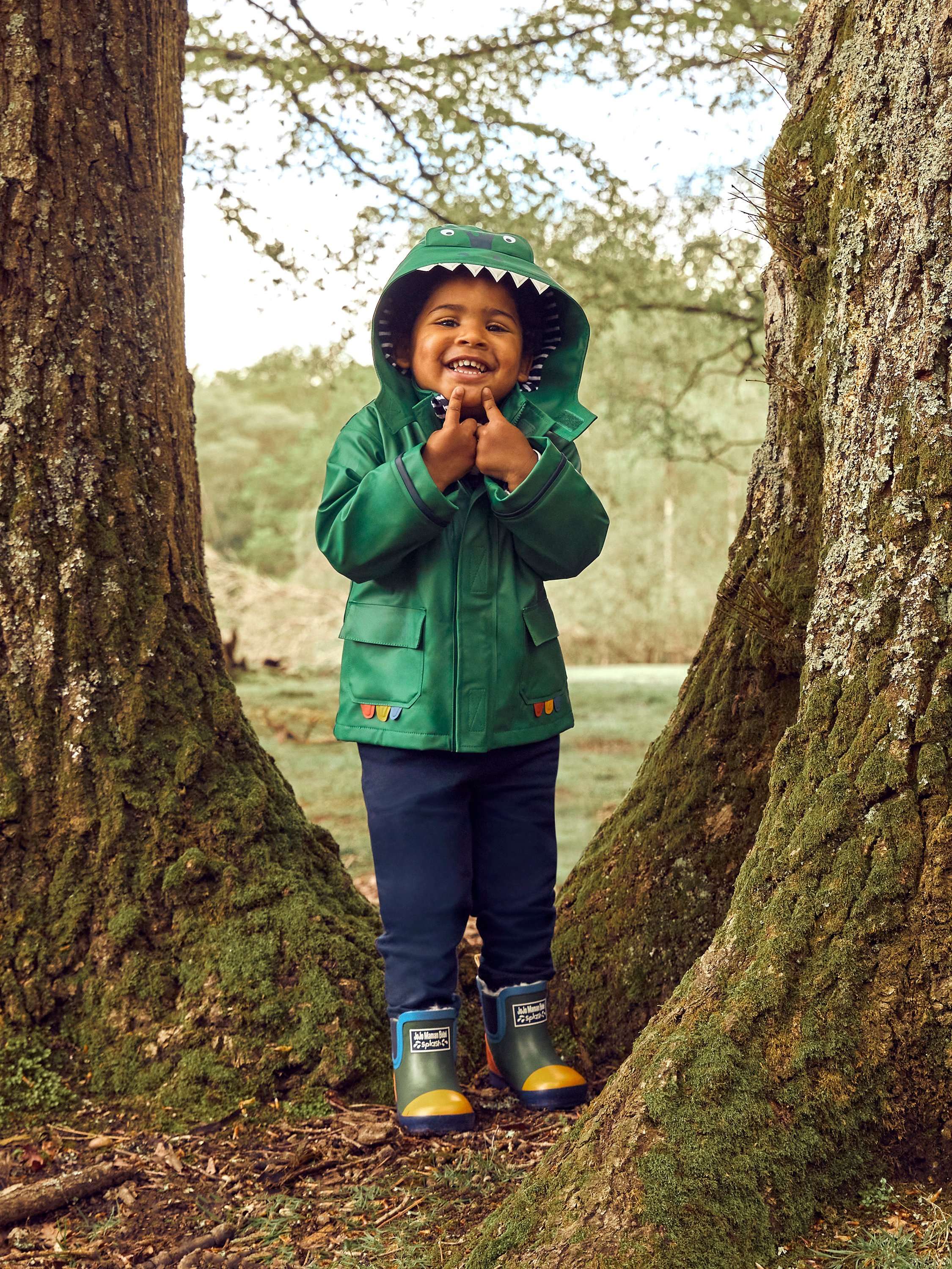 Kids' Lined Colour Block Wellington Boots, Pink, C3
