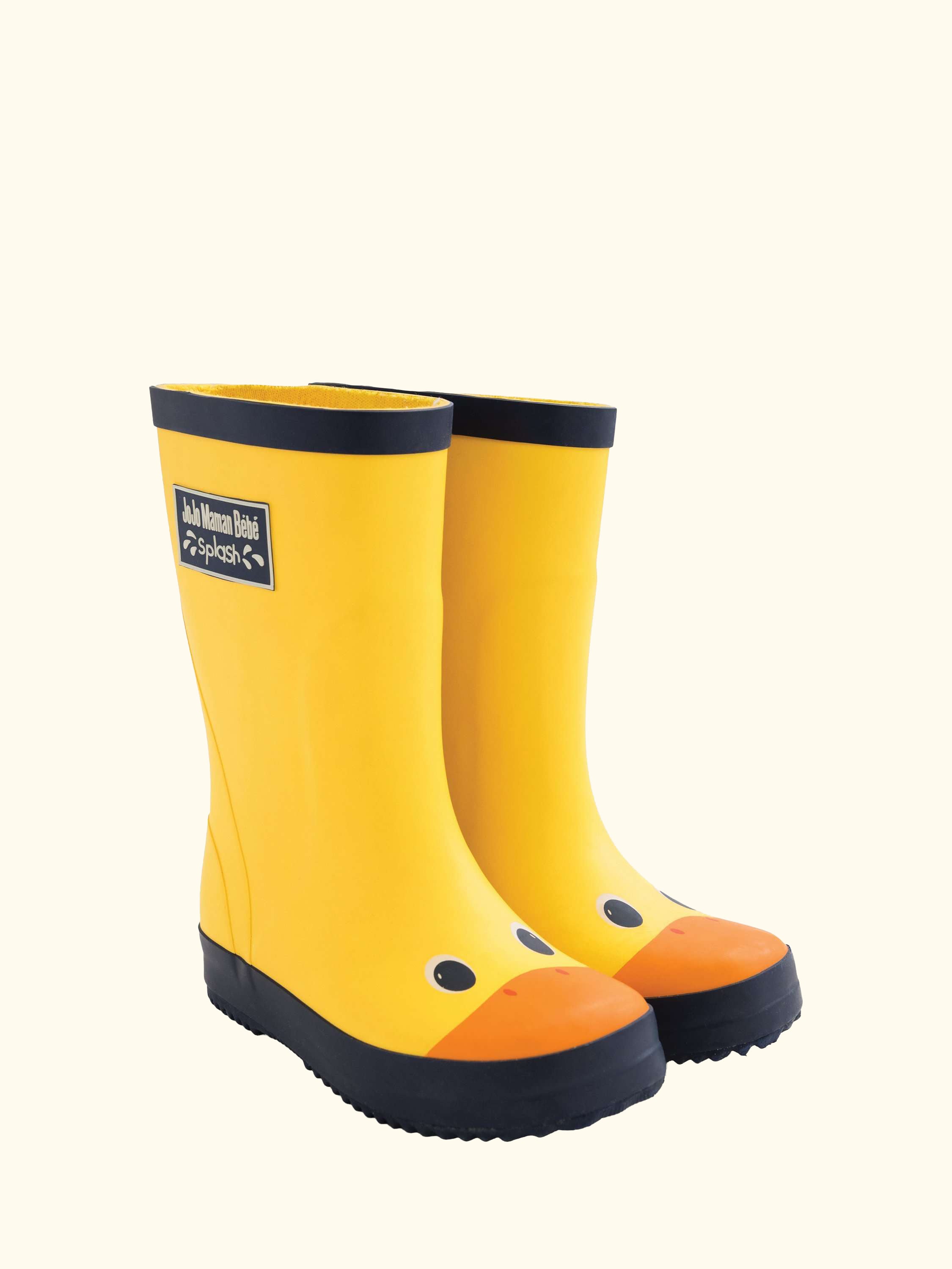 Kids' Duck Wellington Boots, Yellow