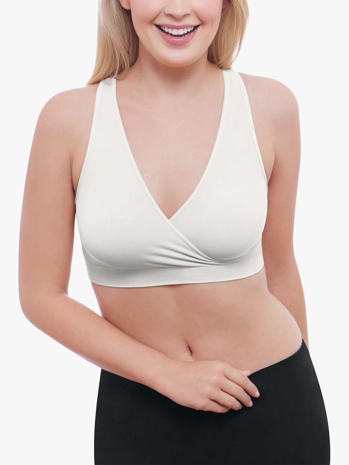 Keep Cool Sleep Maternity & Nursing Bra, White