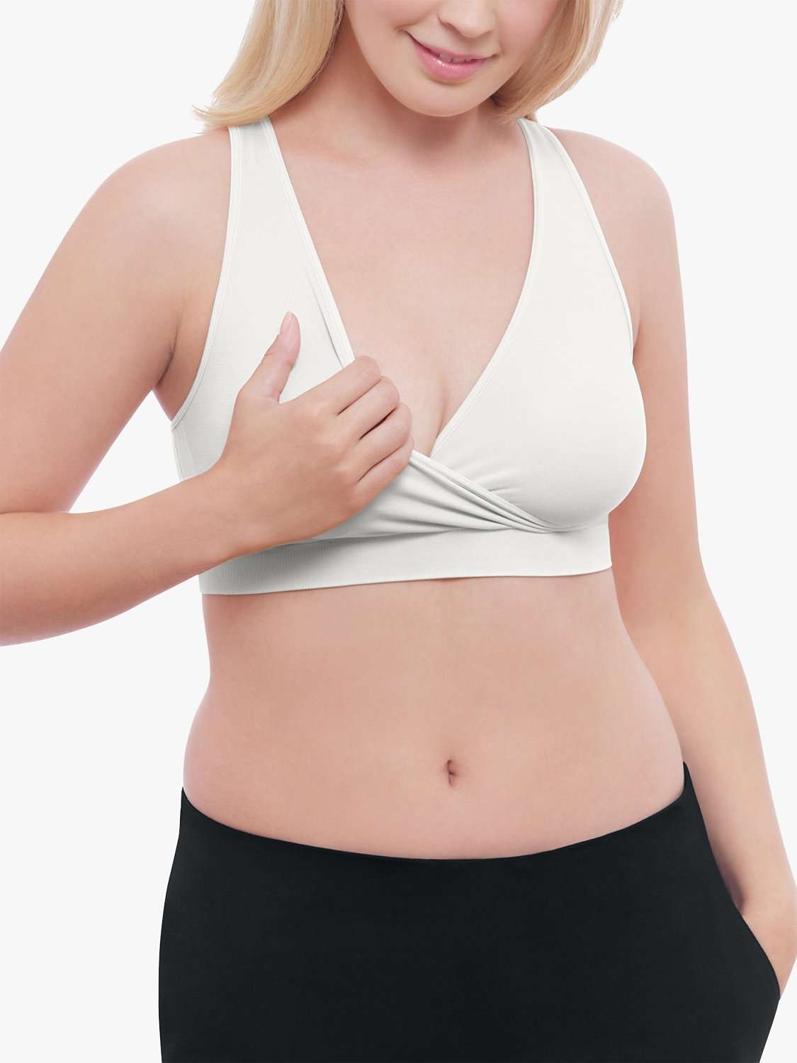 Keep Cool Sleep Maternity & Nursing Bra, White