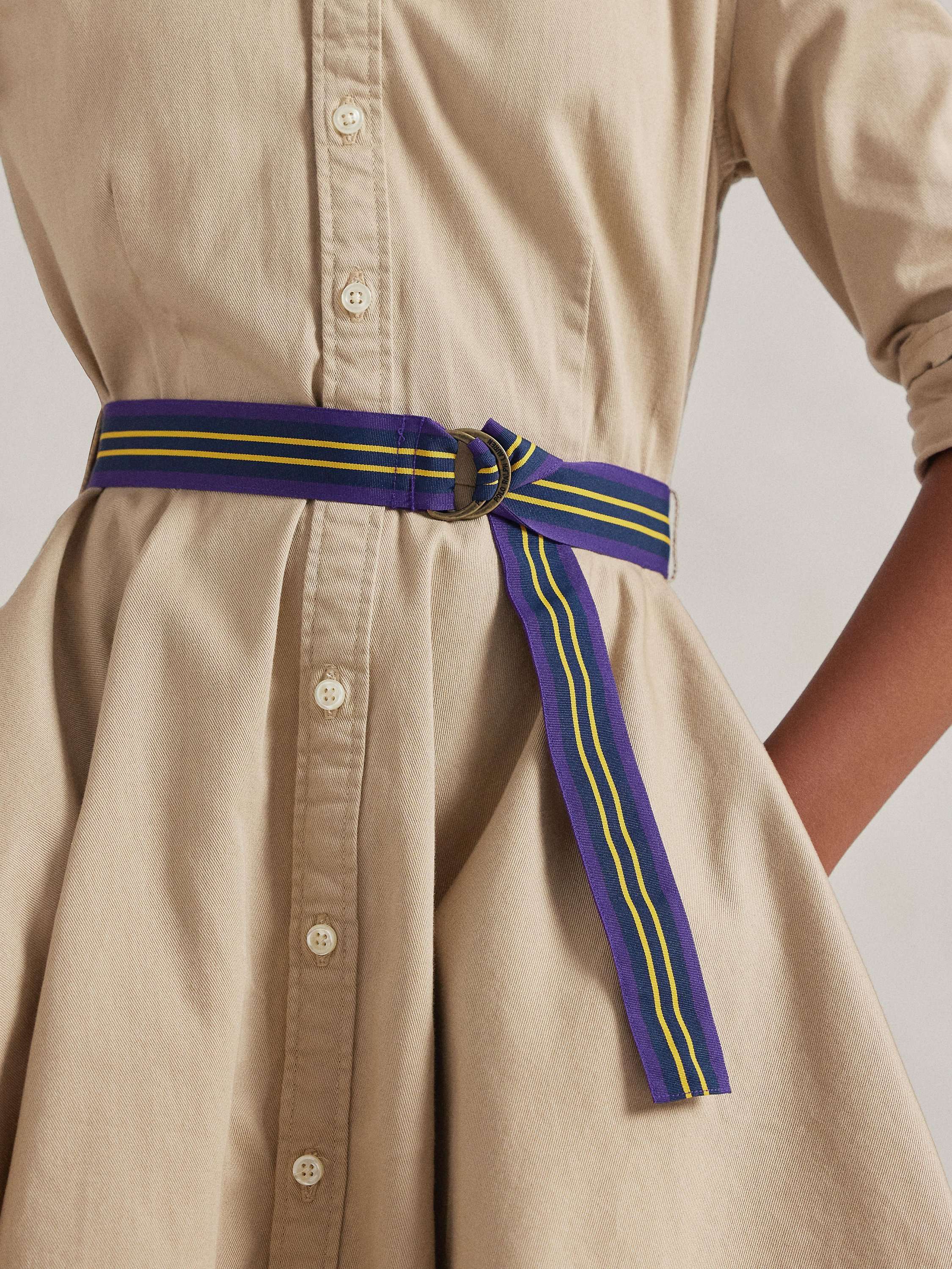 Polo Ralph Lauren Kids' Cotton Chino Shirt Dress, Khaki