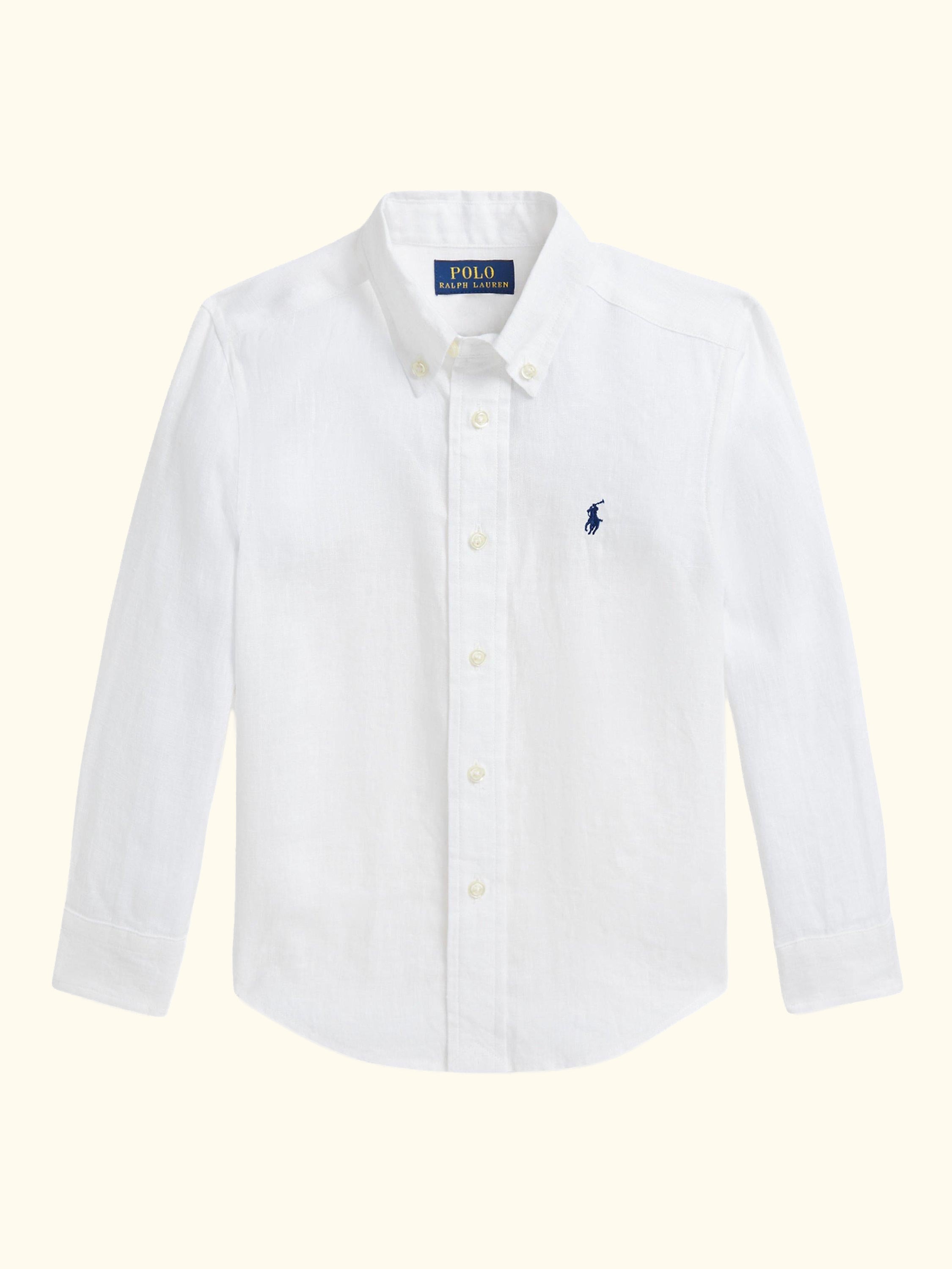 Polo Ralph Lauren Kids' Linen Sport Shirt, White