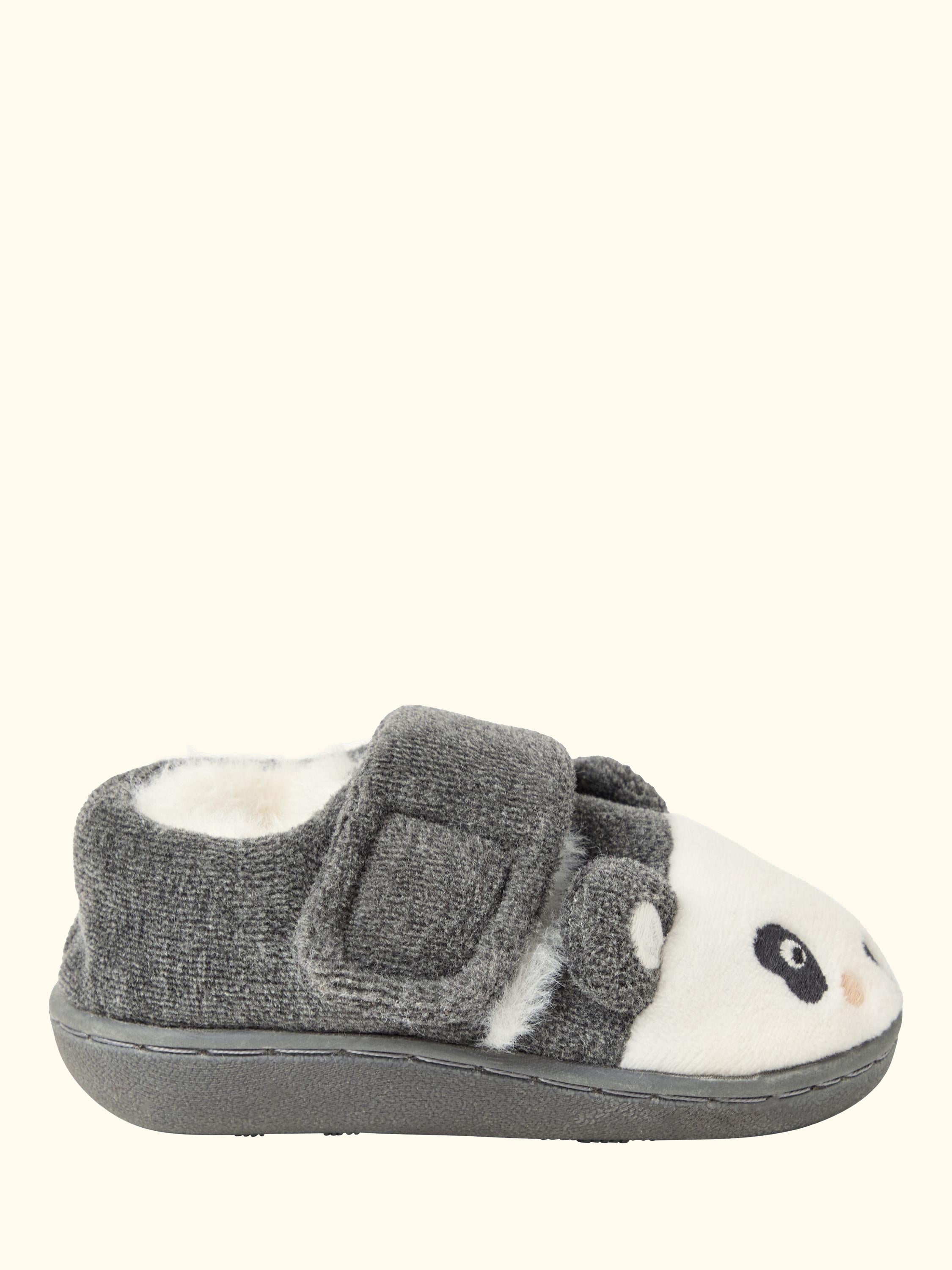 Kids' Panda Easy-On Slipper Shoes, Marl Grey, EU21