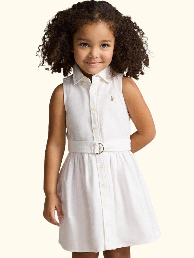 Kids' Cotton Day Dress, White