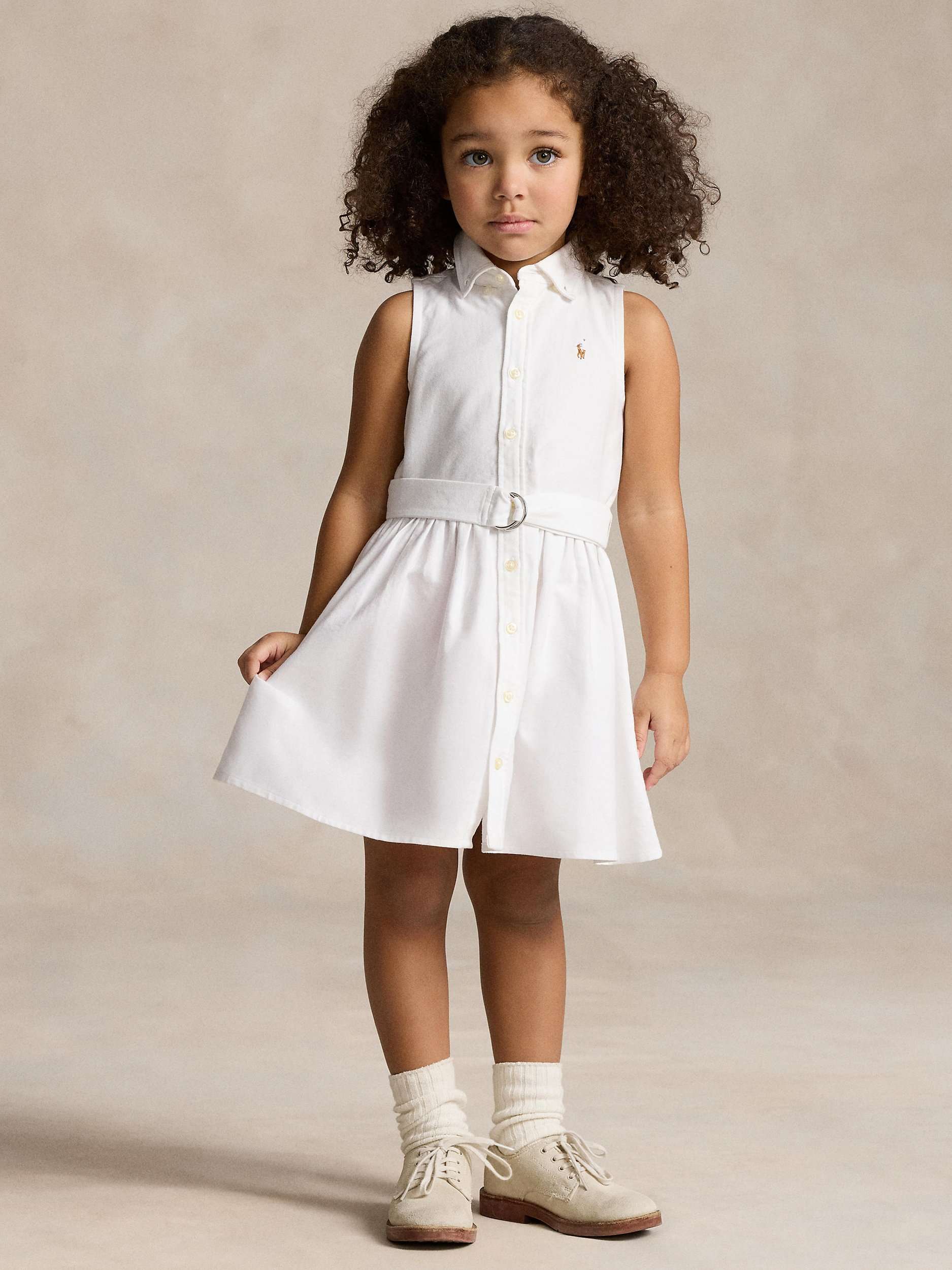 Kids' Cotton Day Dress, White