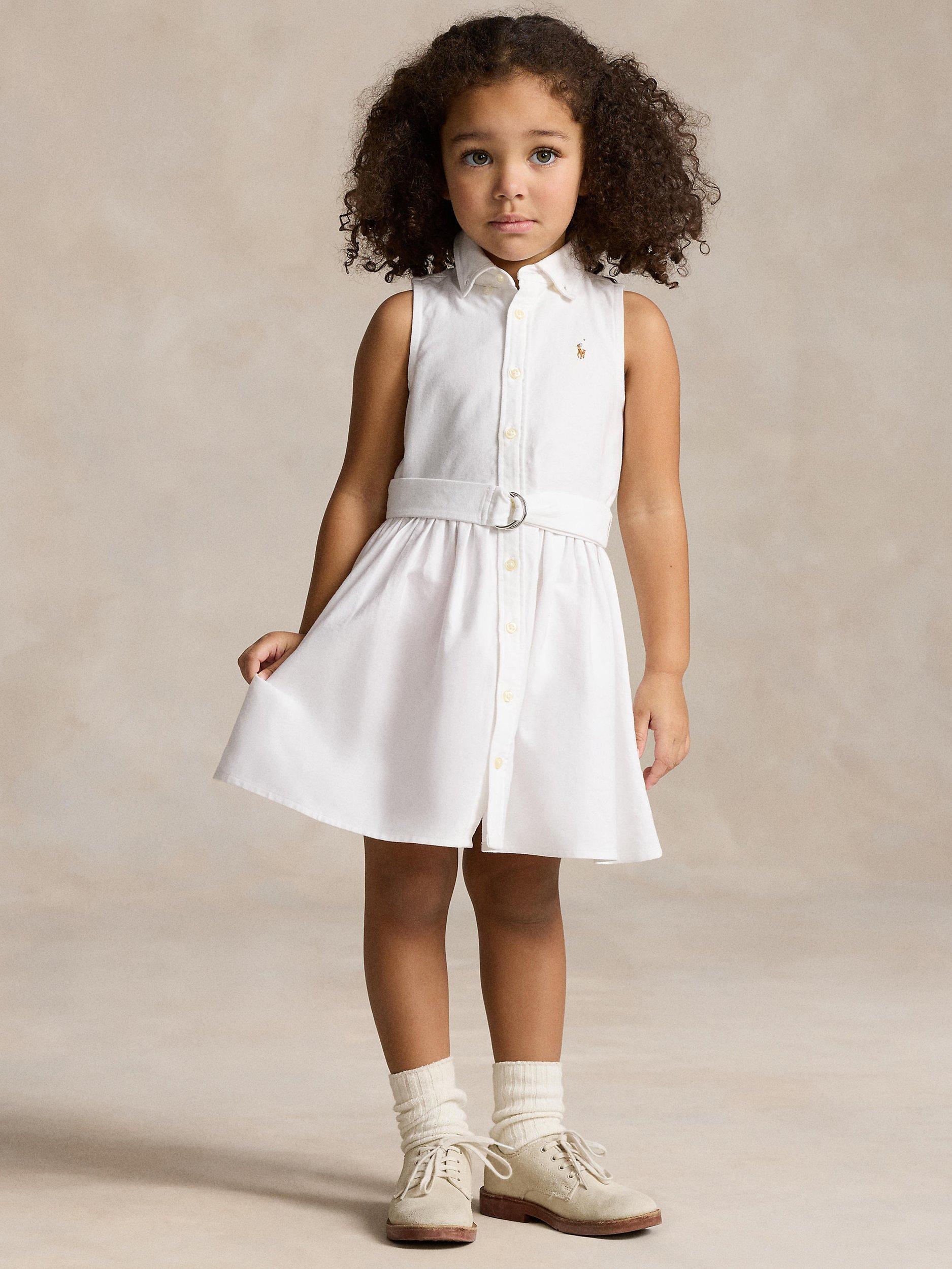 Kids' Cotton Day Dress, White