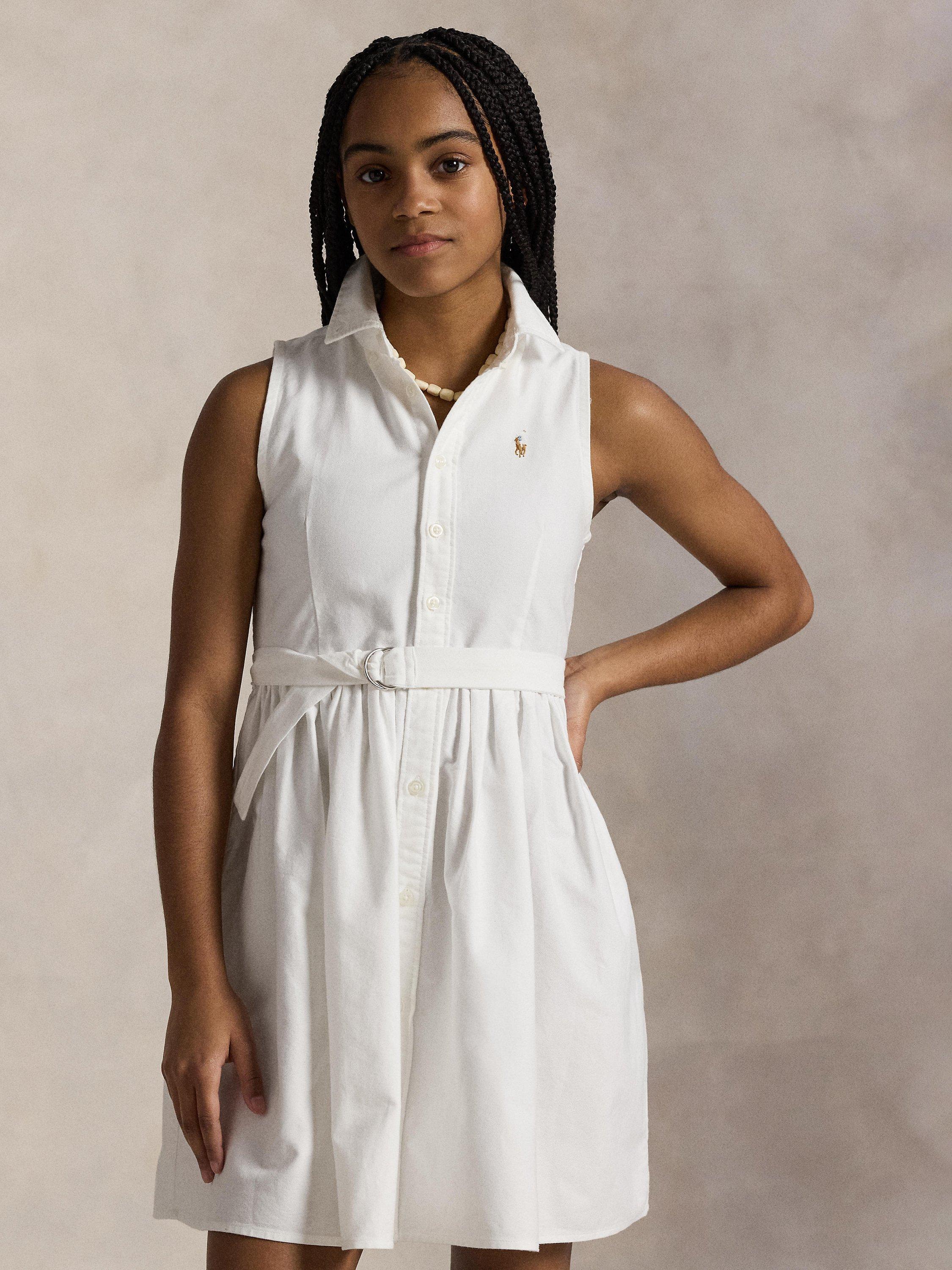 Kids' Cotton Day Dress, White