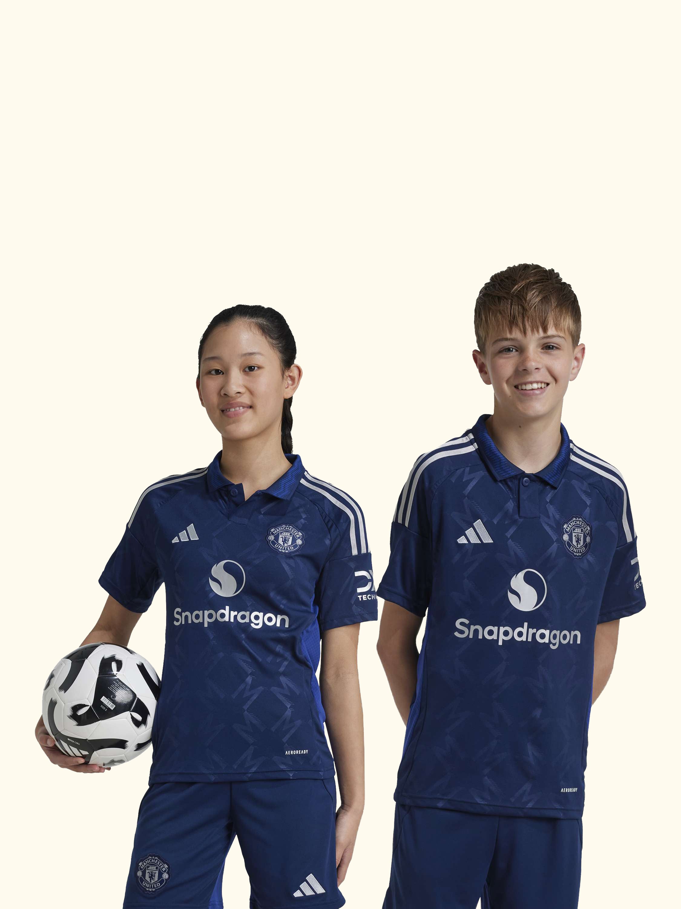 Kids' Manchester United Football Club Away Jersey Top, Night Indigo