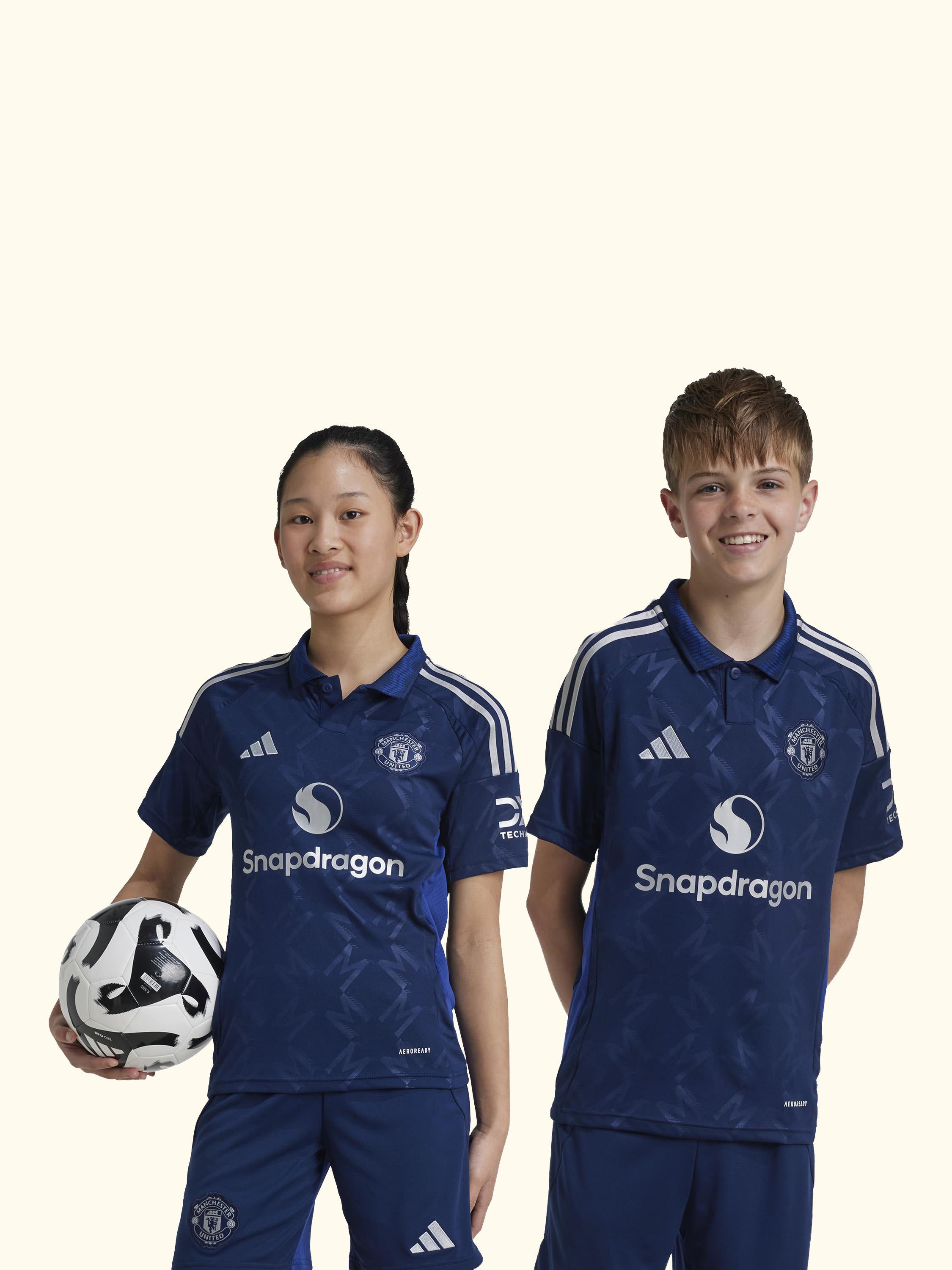 Kids' Manchester United Football Club Away Jersey Top, Night Indigo