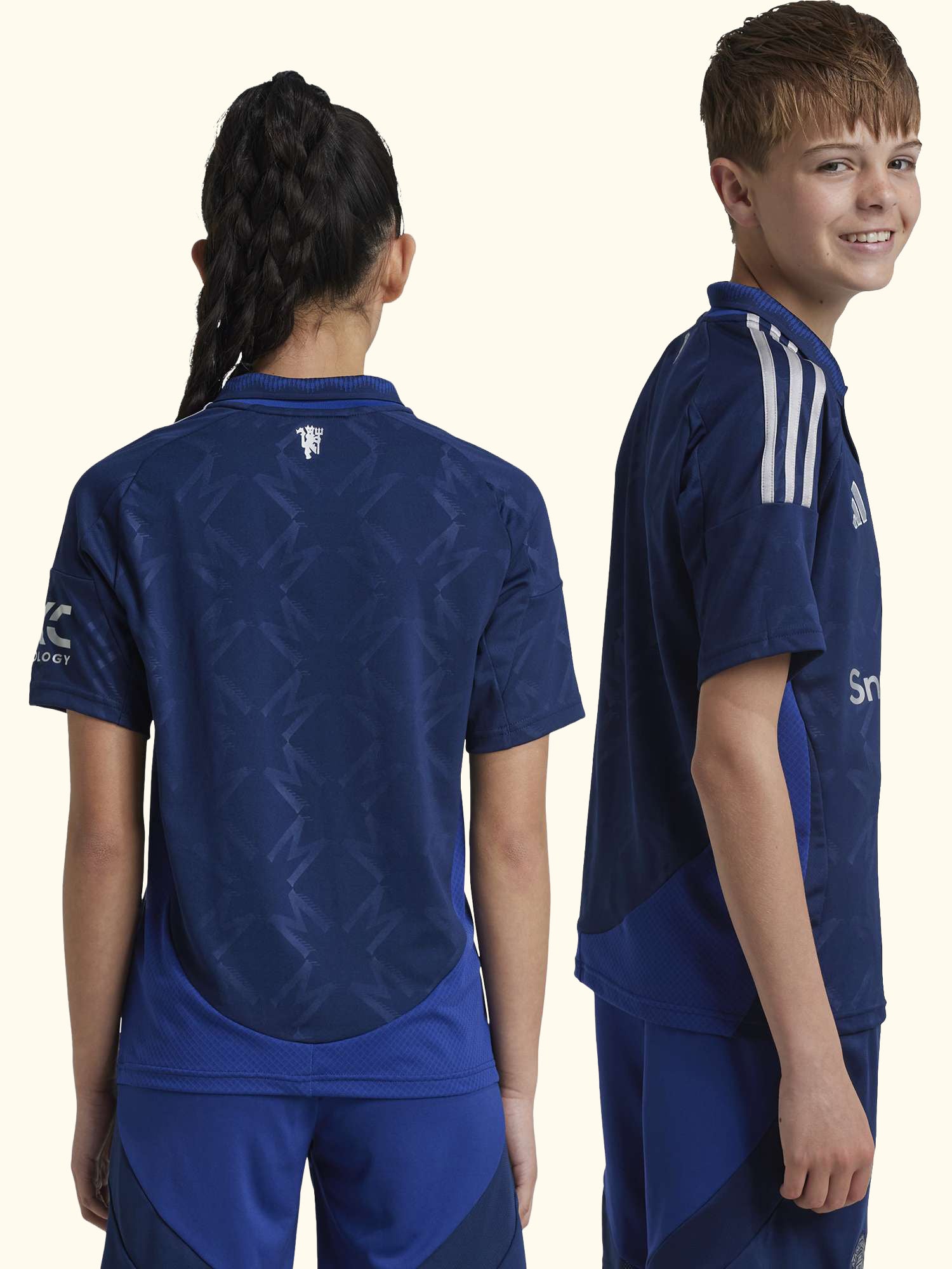 Kids' Manchester United Football Club Away Jersey Top, Night Indigo