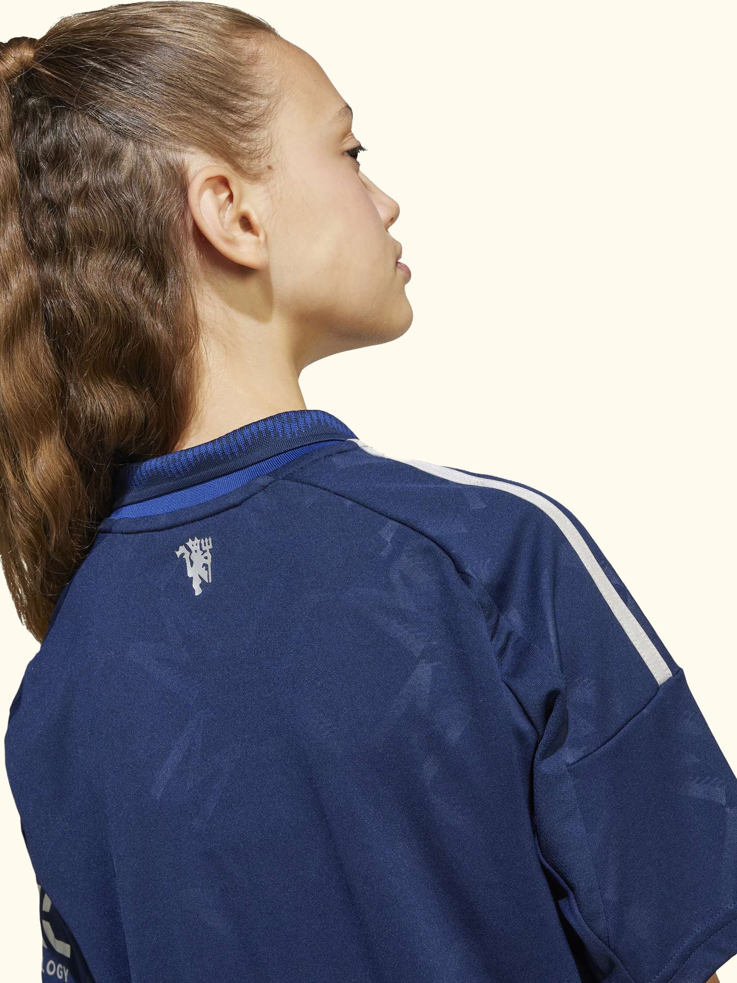 Kids' Manchester United Football Club Away Jersey Top, Night Indigo