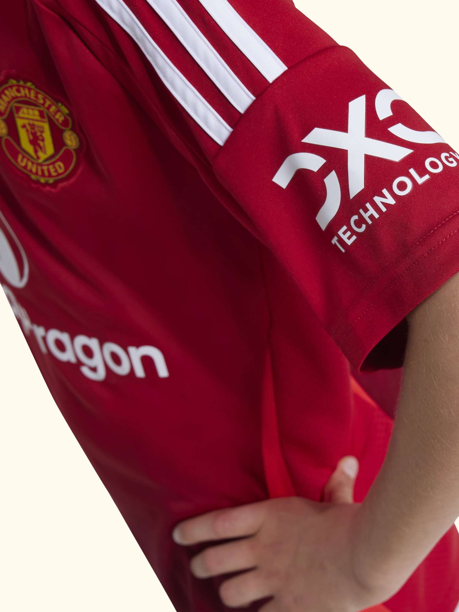 Kids' Manchester United Football Club Home Jersey Top, Red