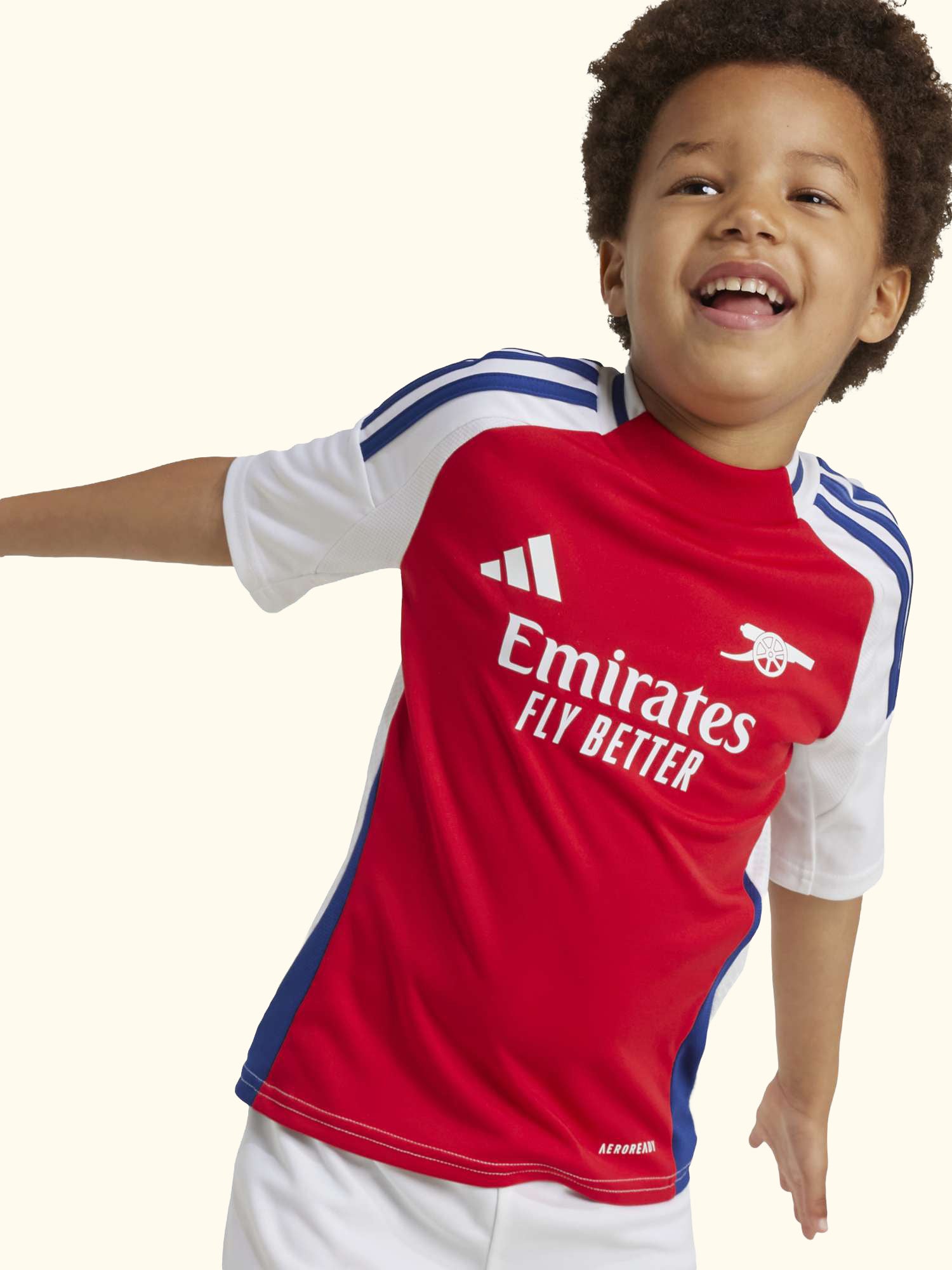 Kids' Arsenal Home Kit, Red/White