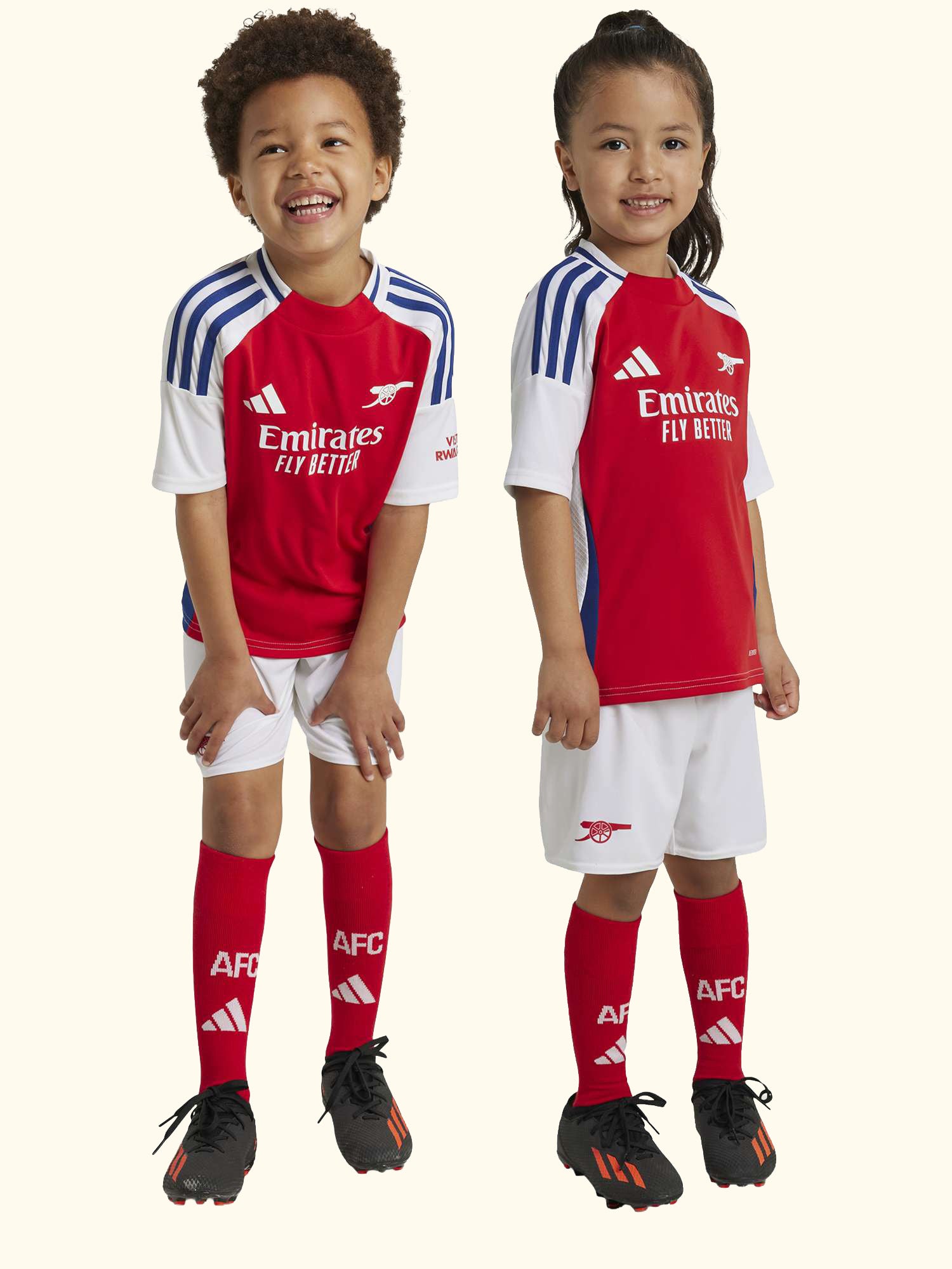 Kids' Arsenal Home Kit, Red/White