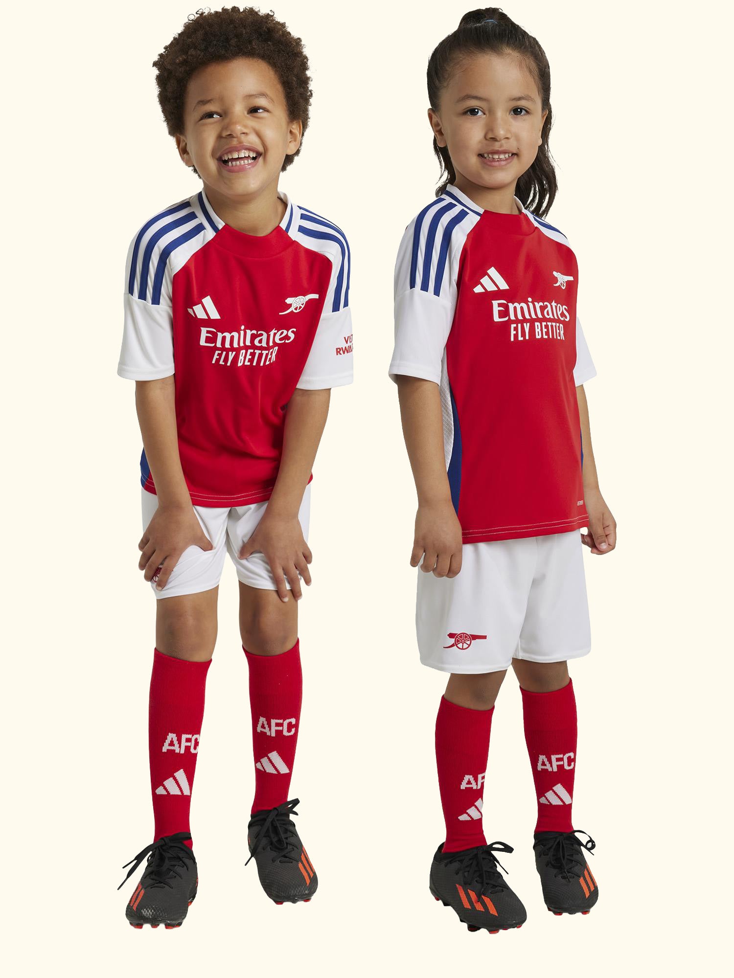 Kids' Arsenal Home Kit, Red/White