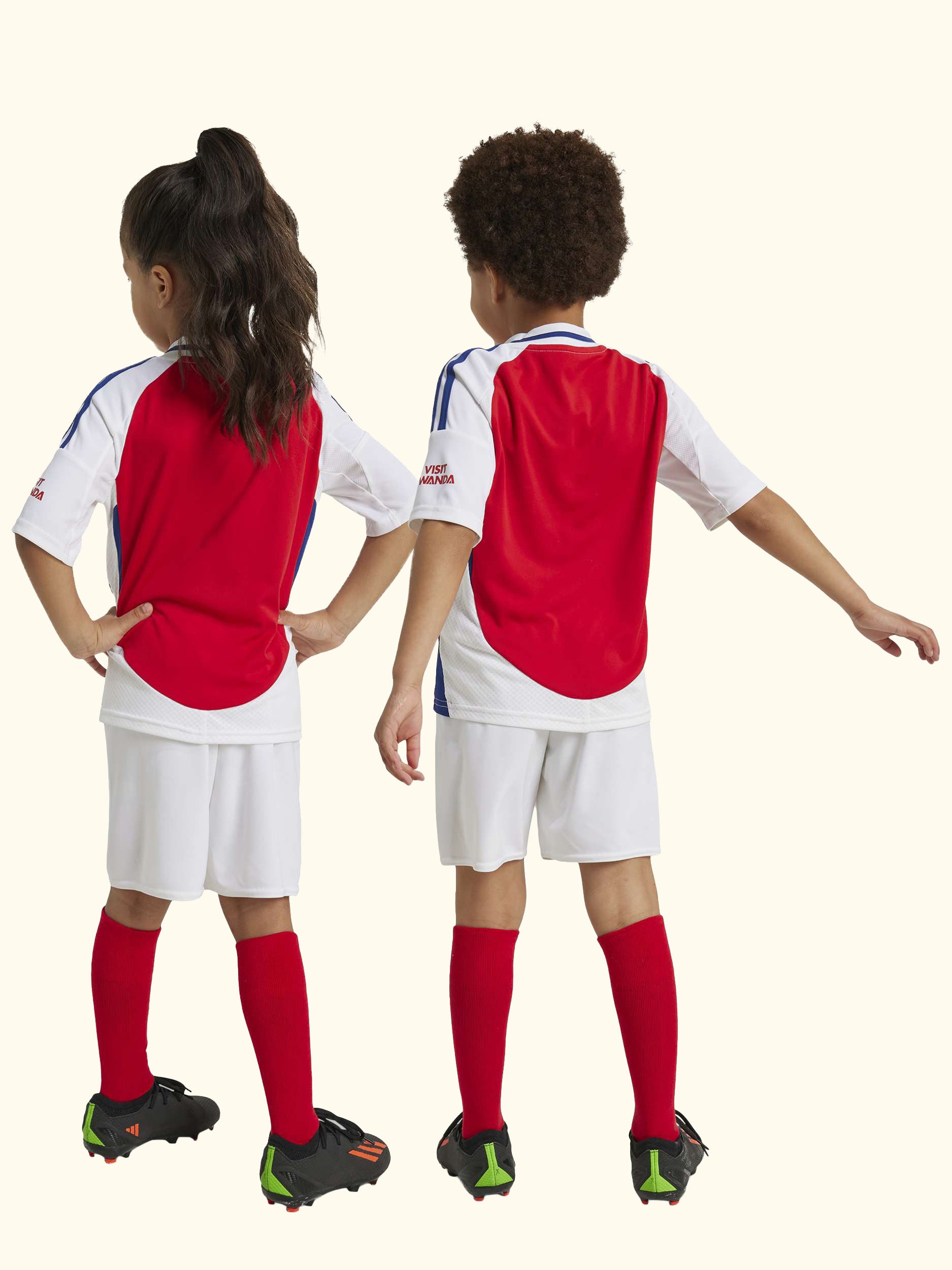 Kids' Arsenal Home Kit, Red/White