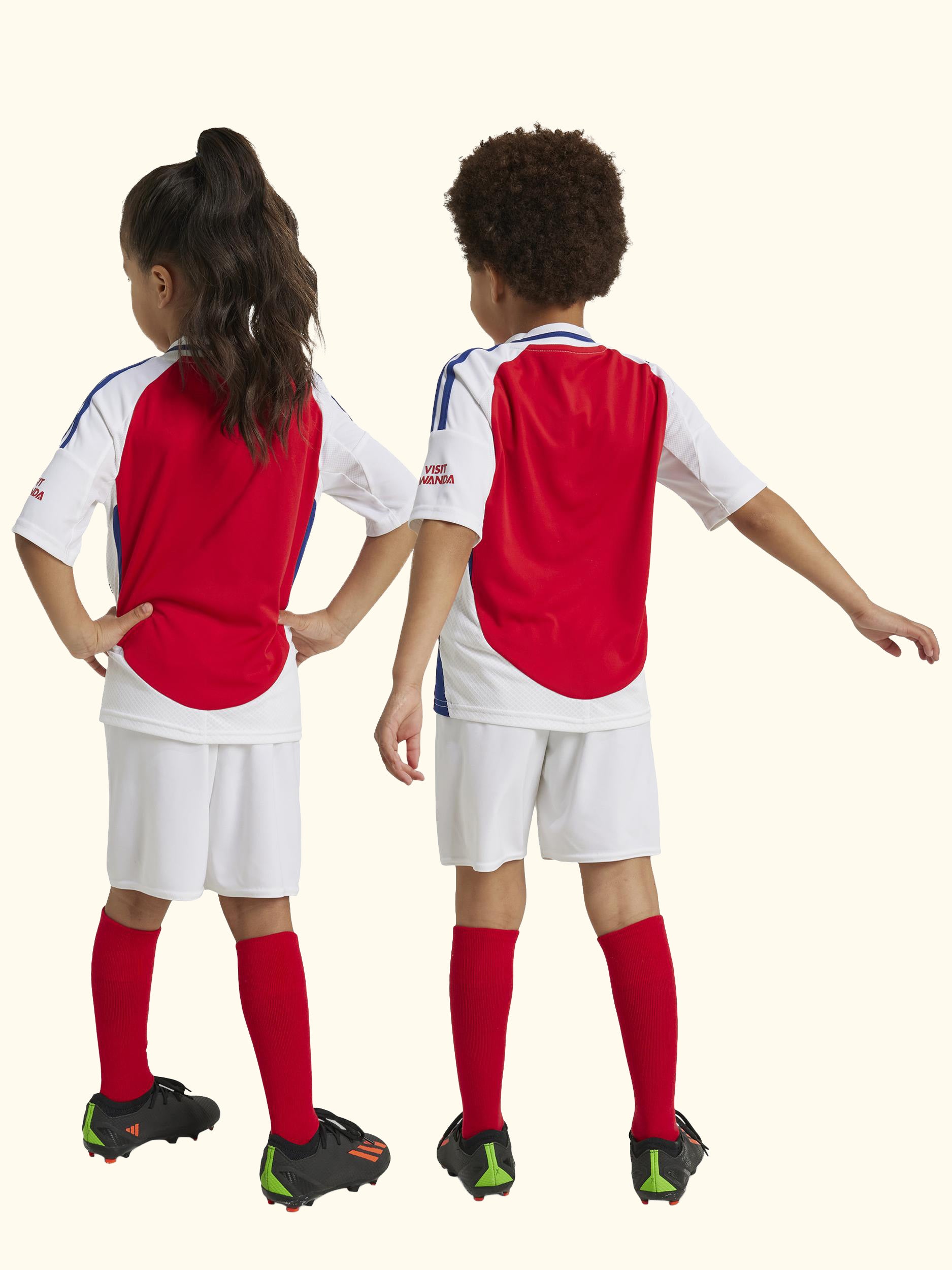 Kids' Arsenal Home Kit, Red/White