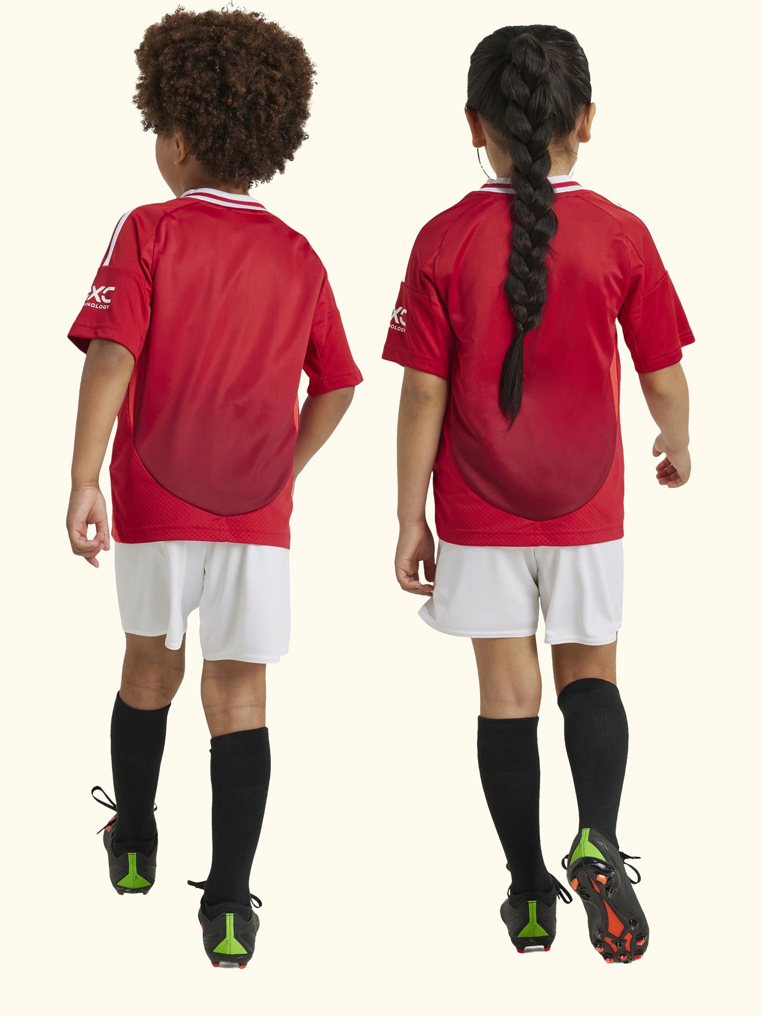Kids' Manchester United Football Club Home Kit, Set of 3, Red