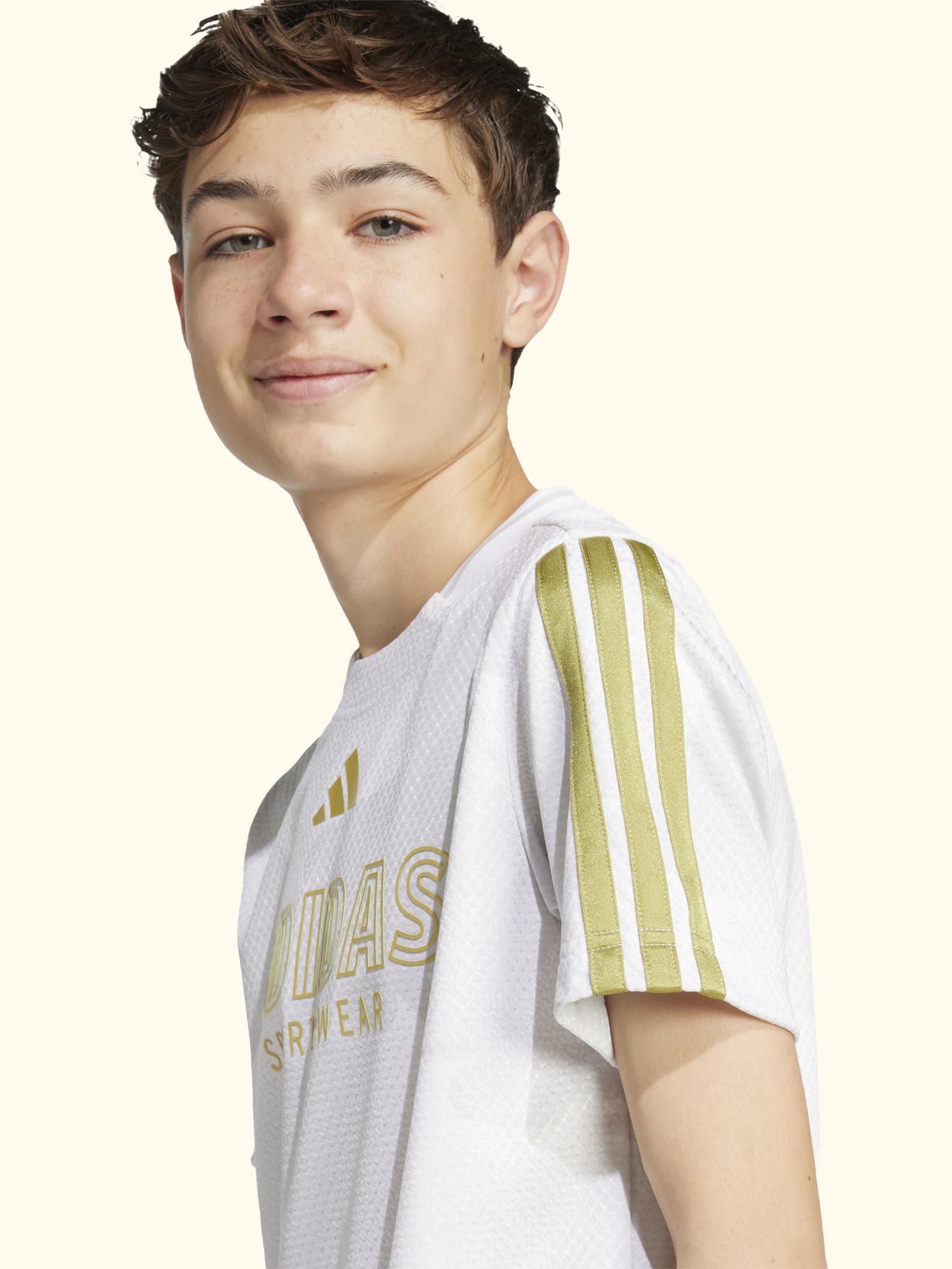 Kids' T-Shirt, White/Gold