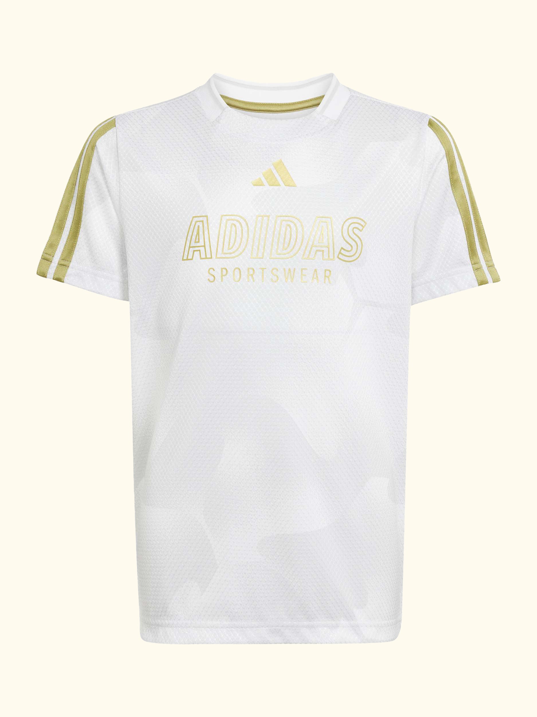 Kids' T-Shirt, White/Gold