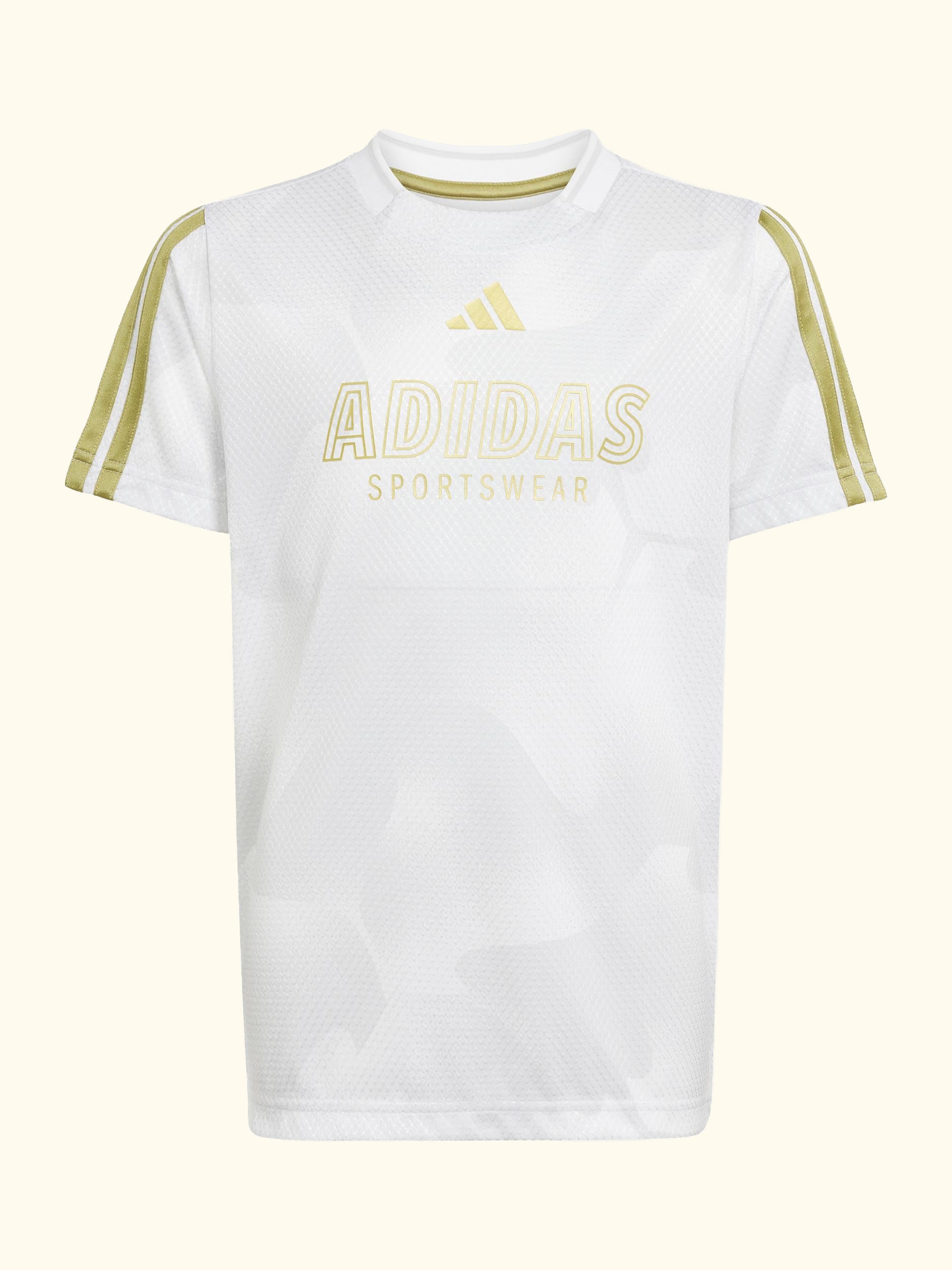 Kids' T-Shirt, White/Gold
