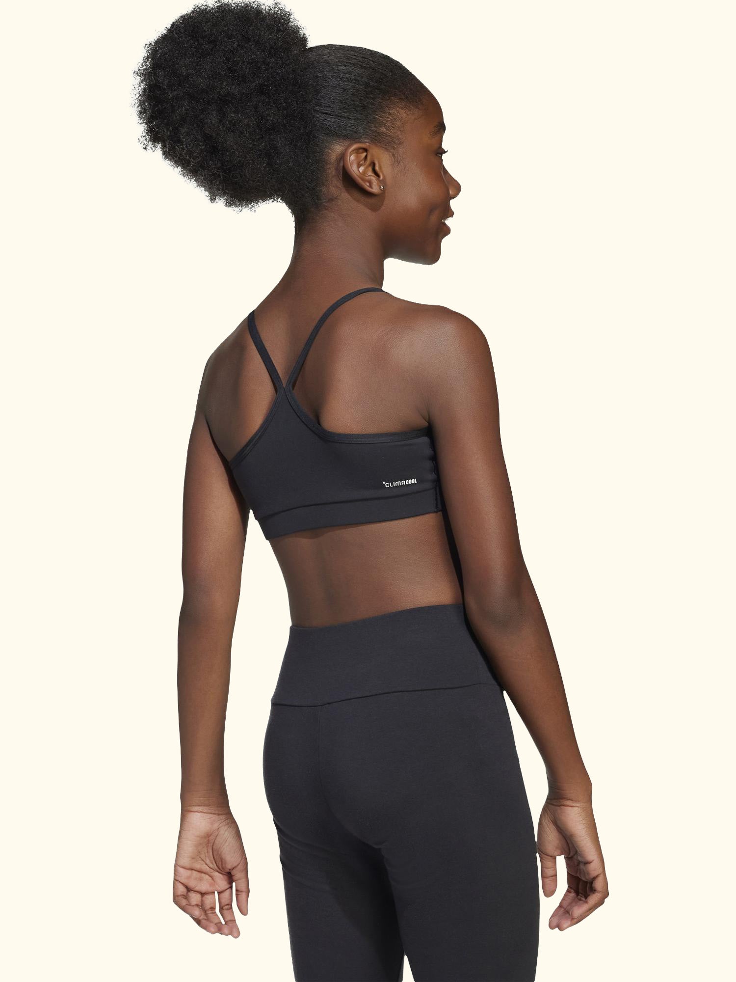 Kids' Essentials Sports Bra, Black/White