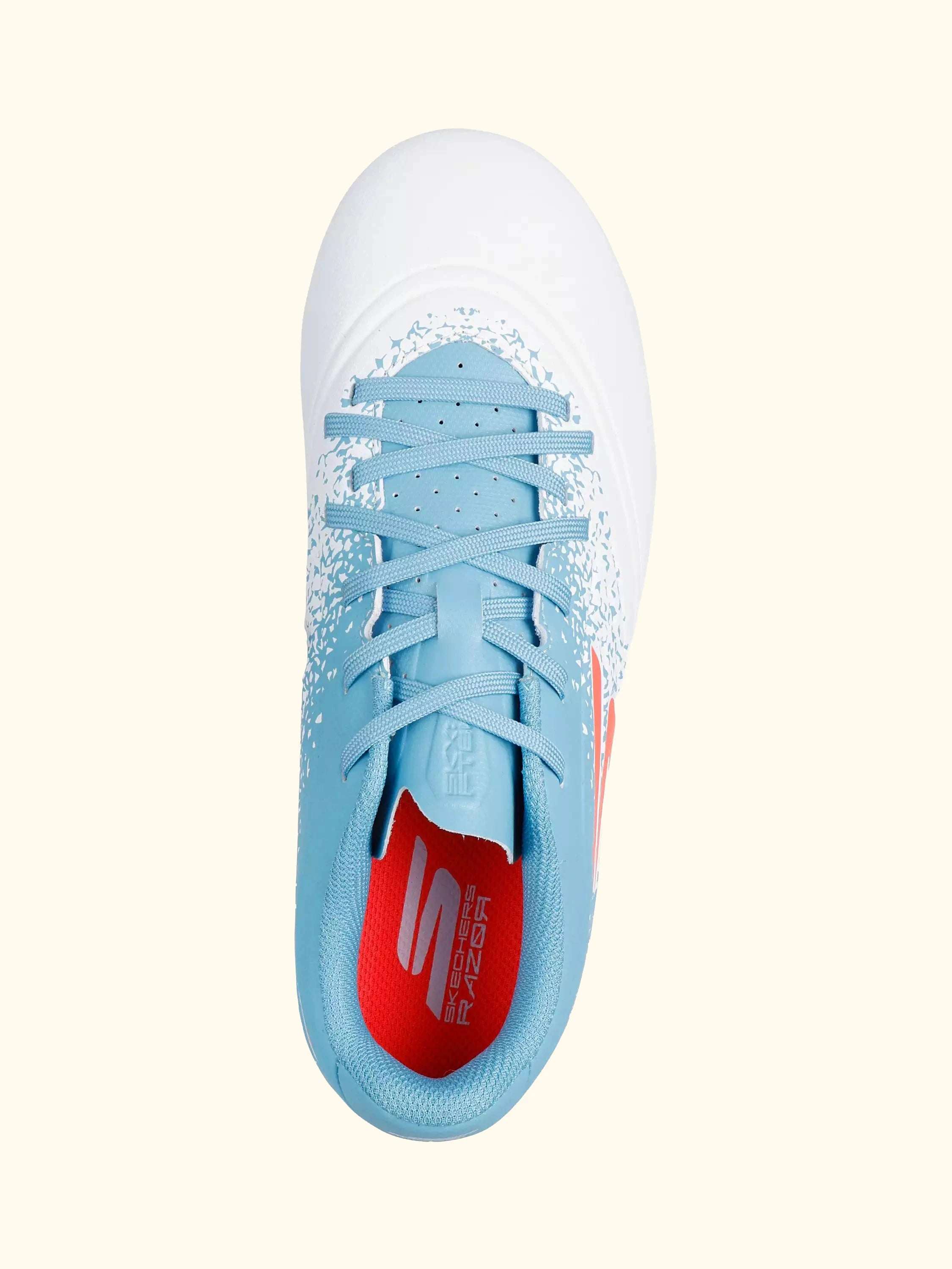 Skechers Kids' Soccer Razor 1.5 Youth FG Football Boots, White/Turquoise