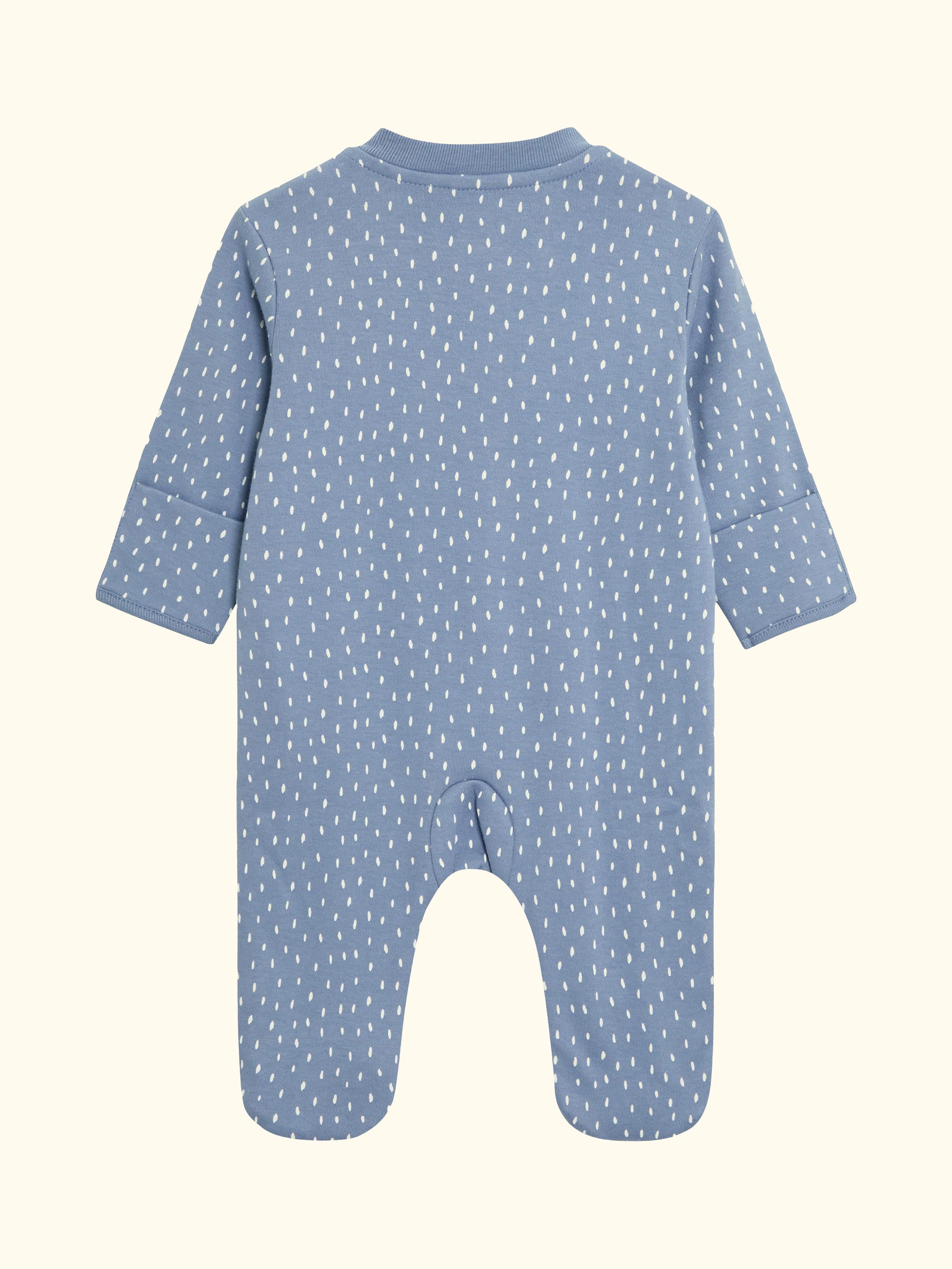 Baby Cotton Bear Appliqué Sleepsuit, Blue