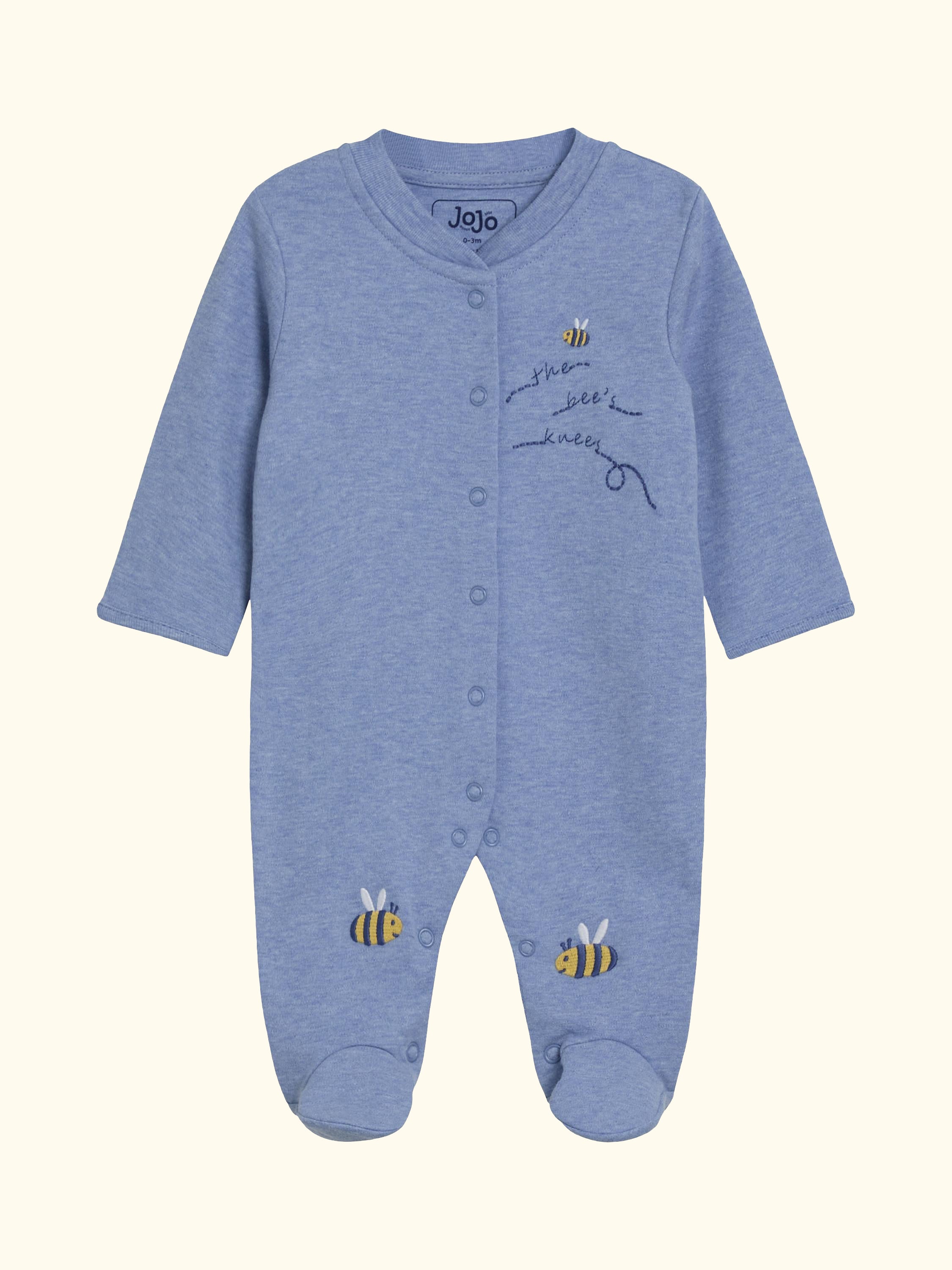 Baby Bee Applique Sleepsuit, Blue