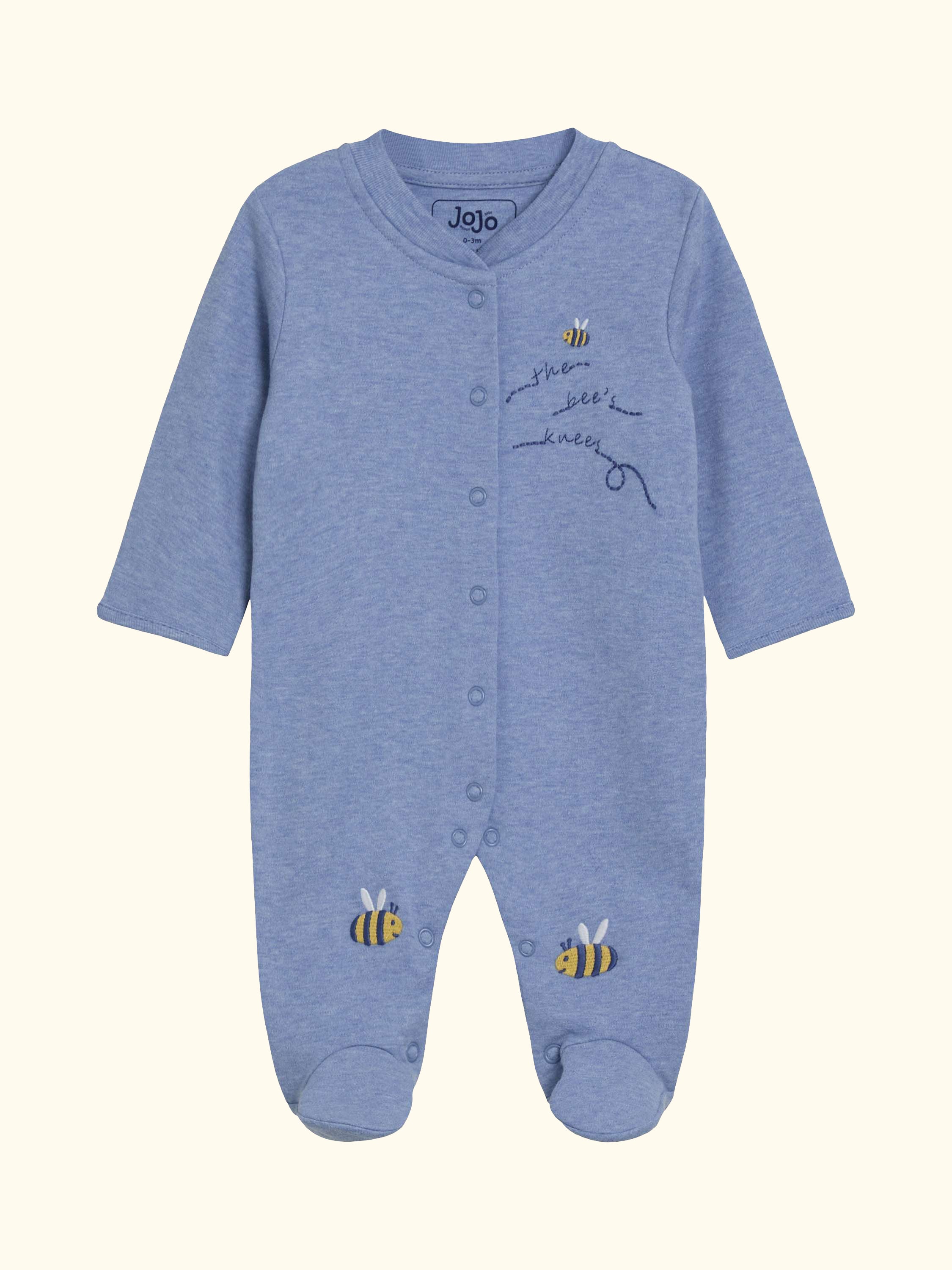Baby Bee Applique Sleepsuit, Blue