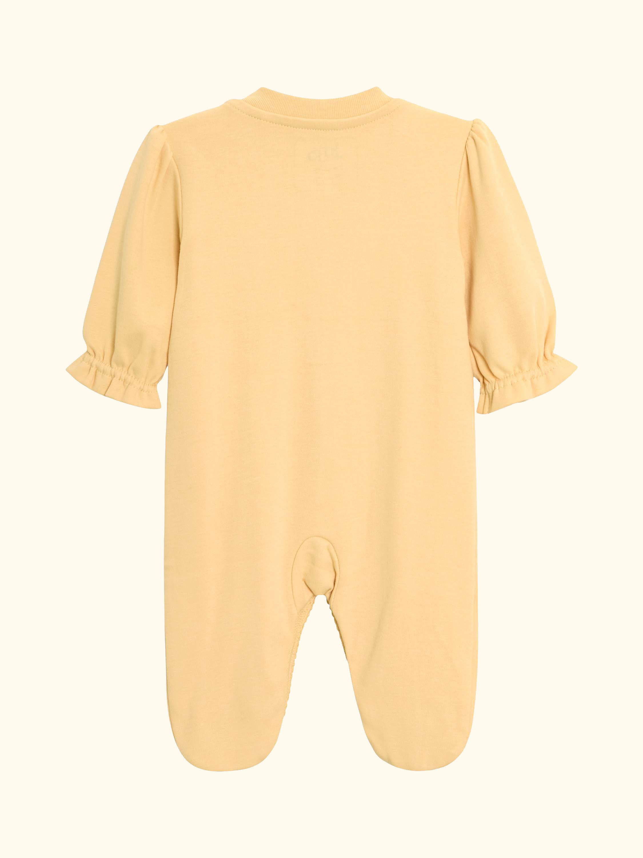 Kids' Cotton Embroidered Sleepsuit, Yellow, Newborn