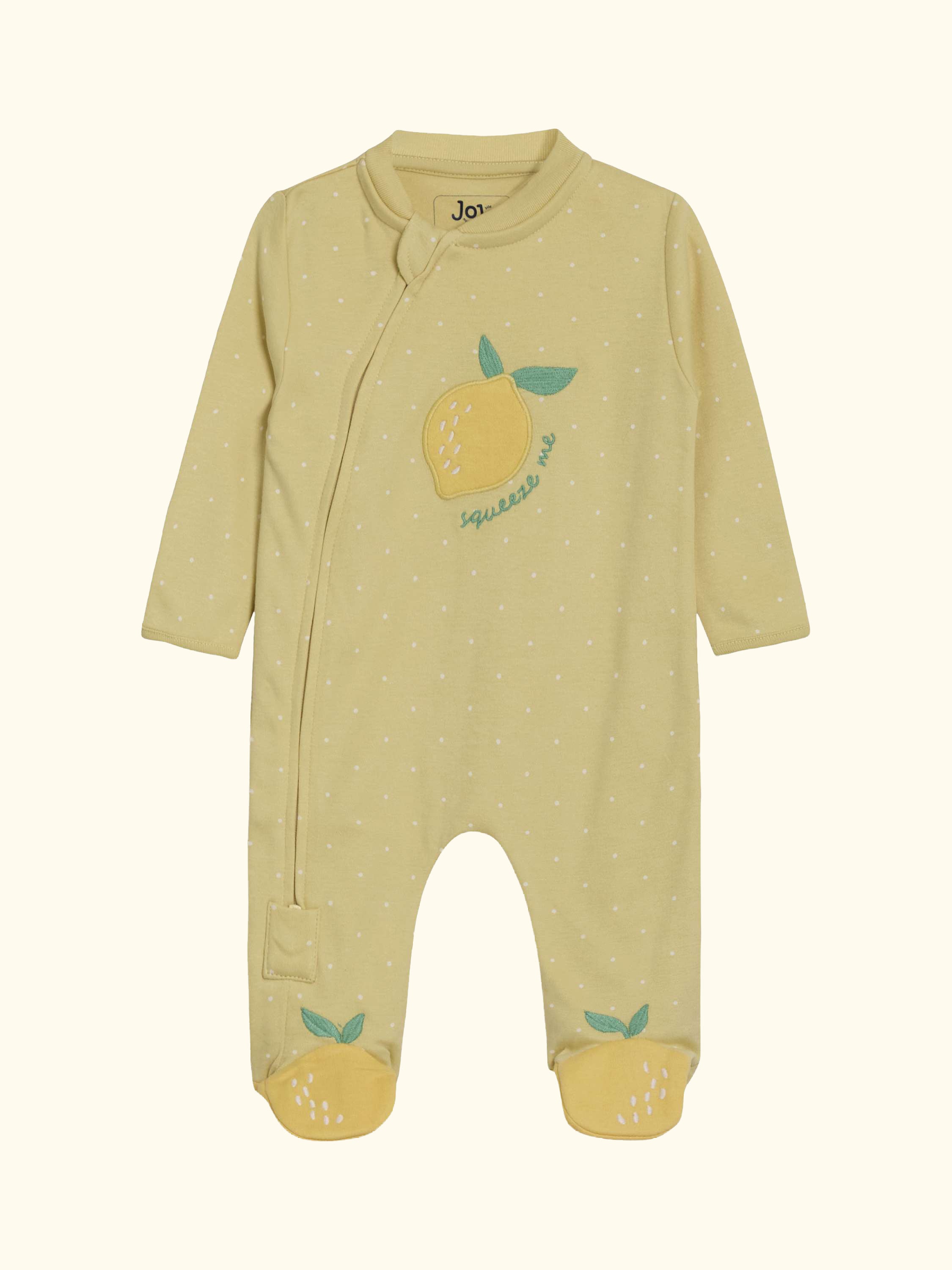 Lemon Applique Sleepsuit, Yellow