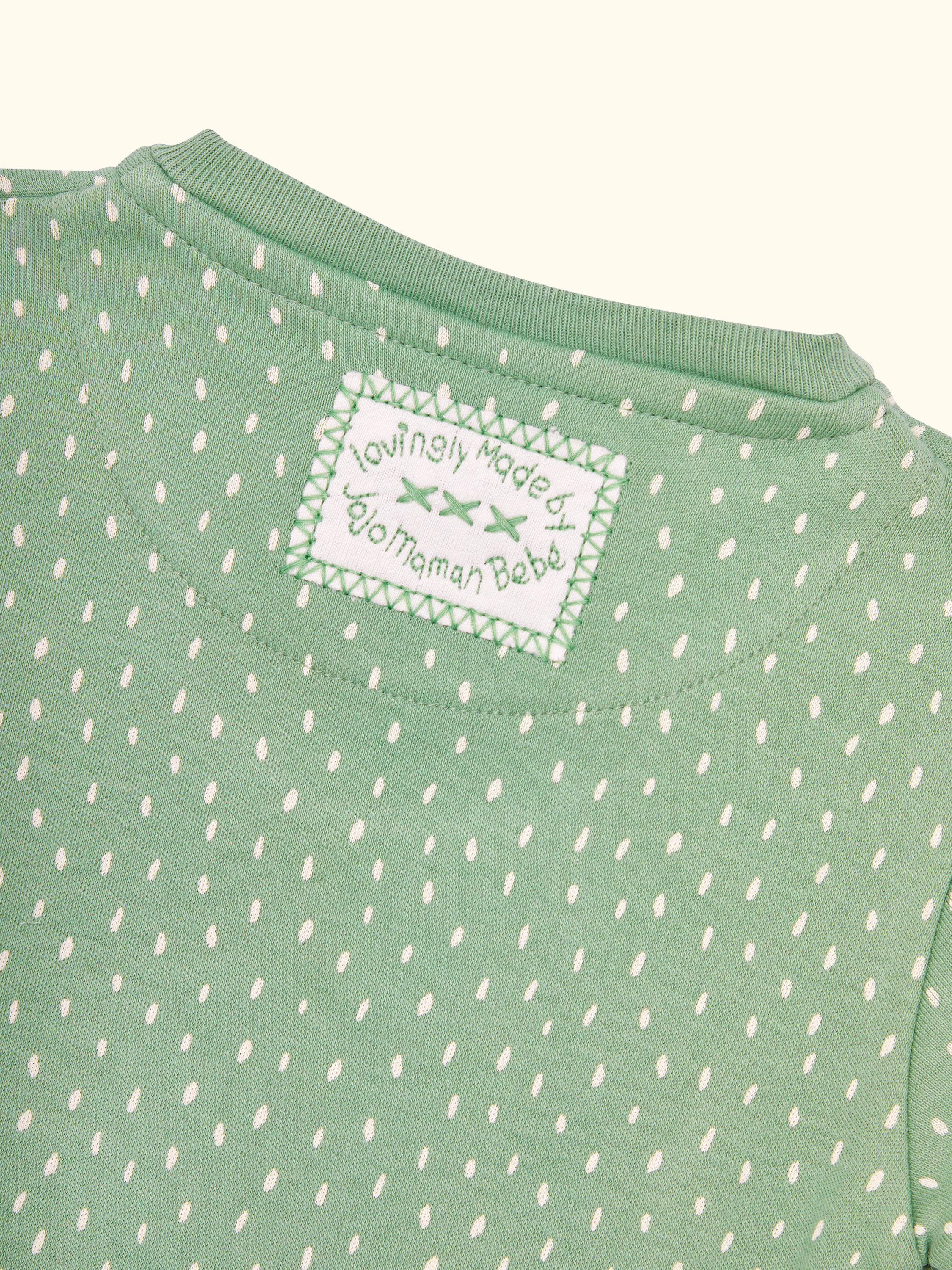 Zebra Applique Zip Sleepsuit, Green/Multi