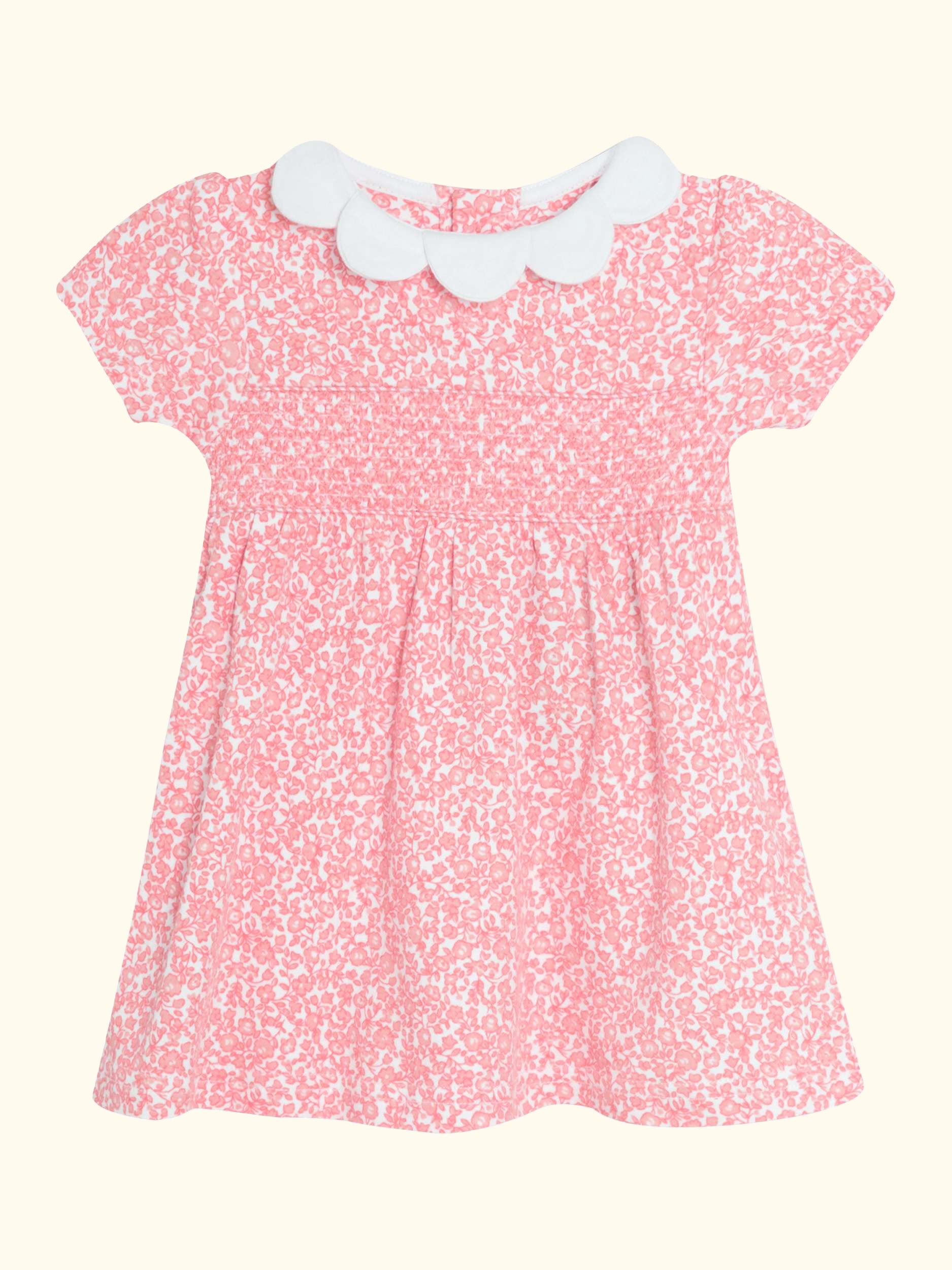 Baby Ditsy Floral Smocked Dress and Bloomers, Pink