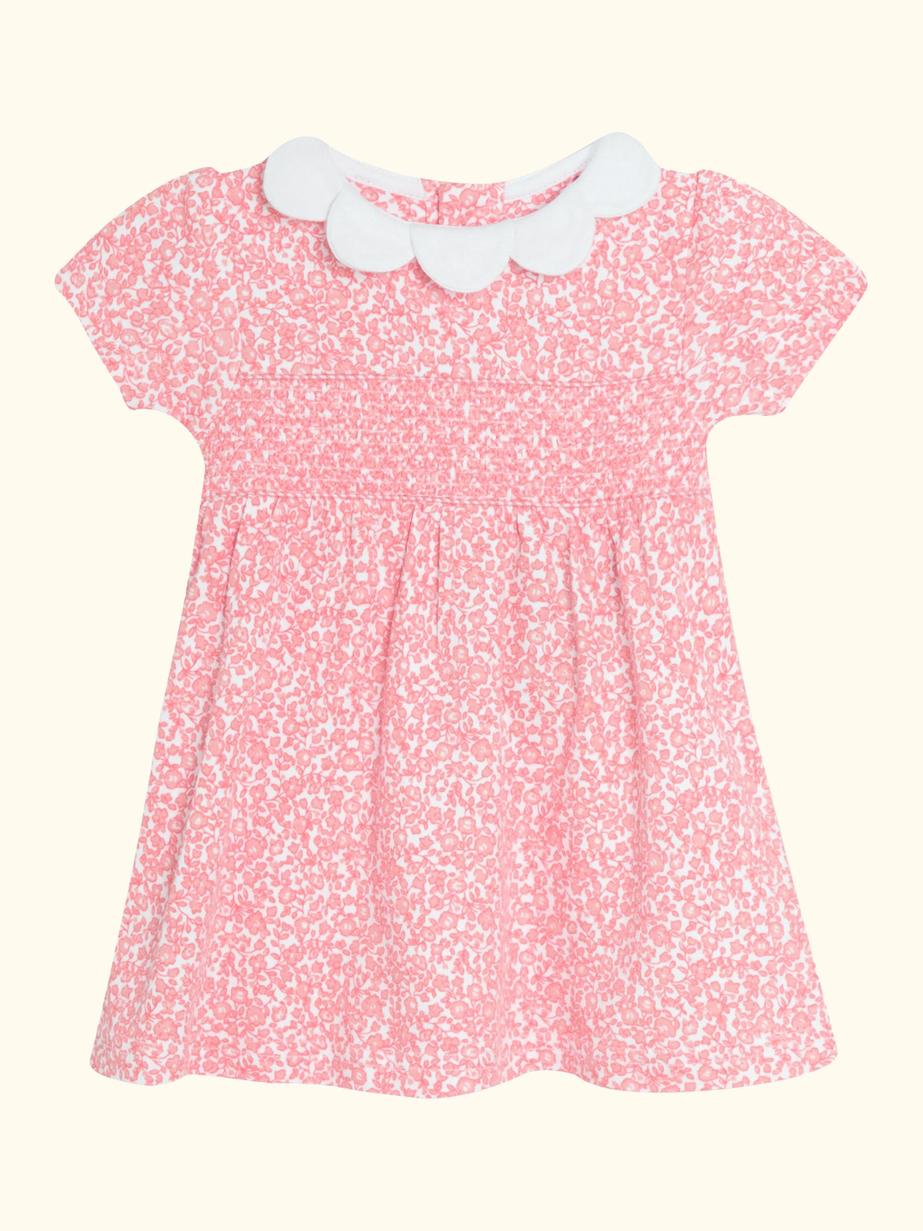 Baby Ditsy Floral Smocked Dress and Bloomers, Pink