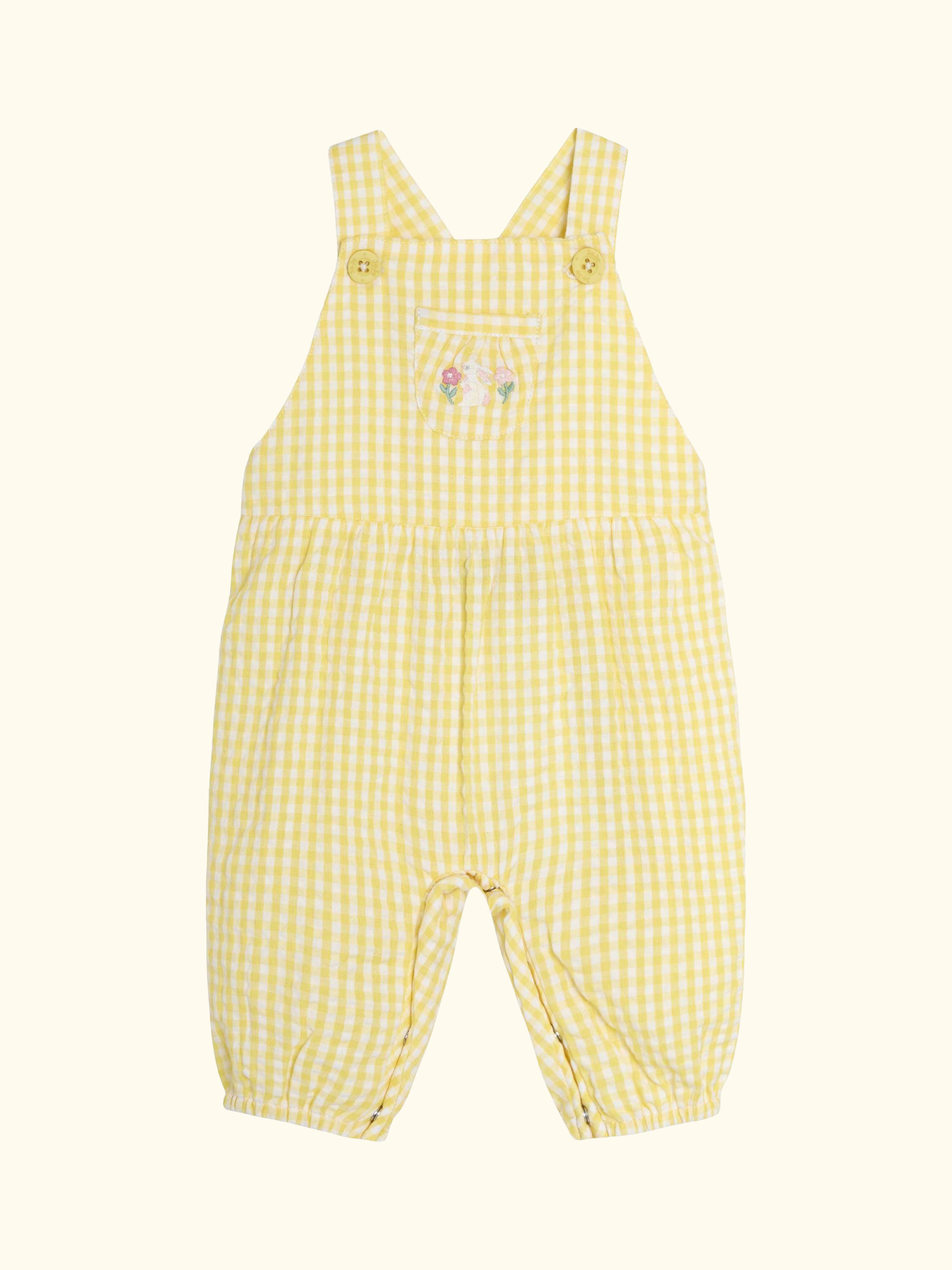 Bunny Dungarees and Vest Set, Yellow